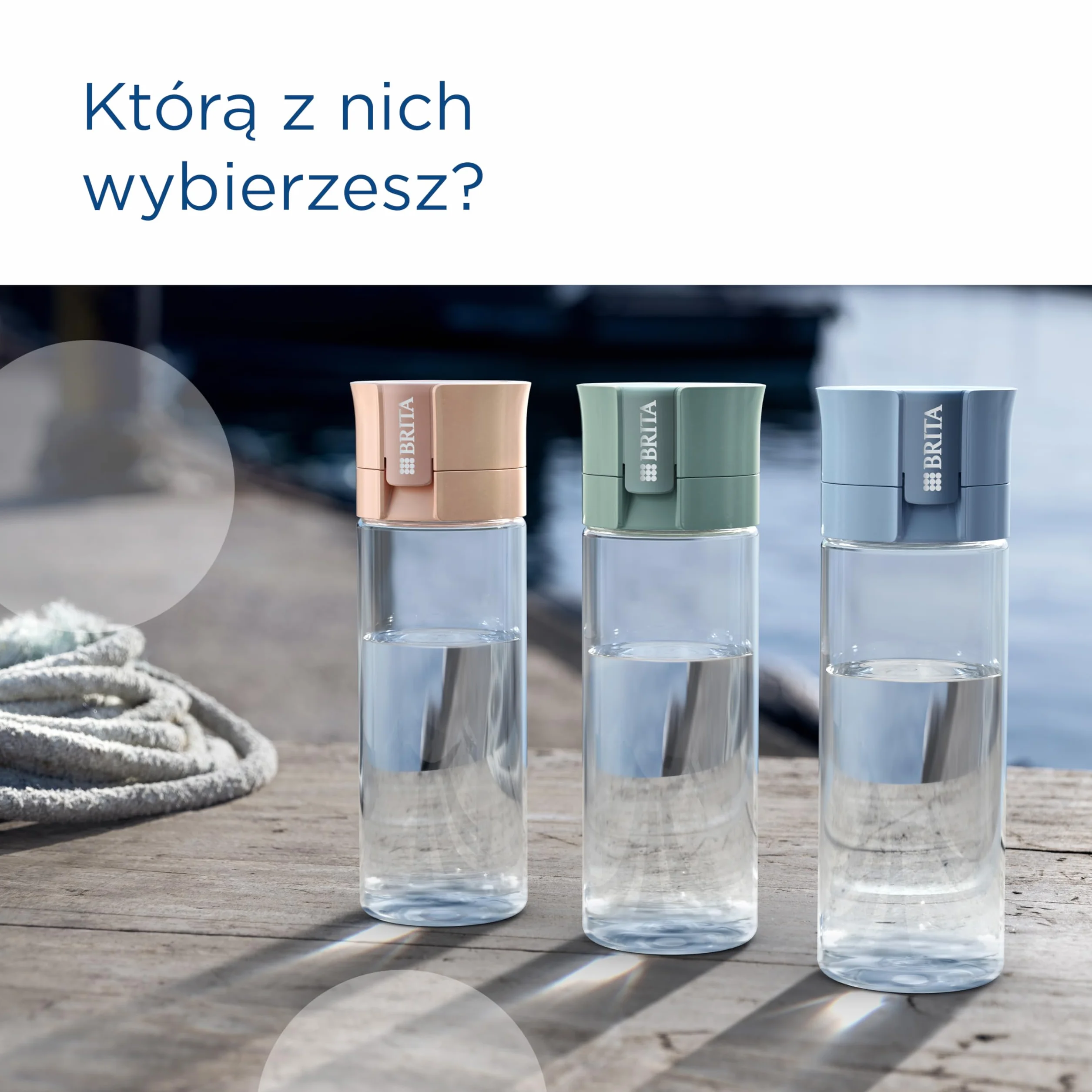 BRITA Butelka filtrująca Vital pastelowa brzoskwinia (0,6l) zawiera 2 filtry MicroDisc - filtruje chlor, zanieczyszczenia, hormony i pestycydy, zachowuje cenne minerały