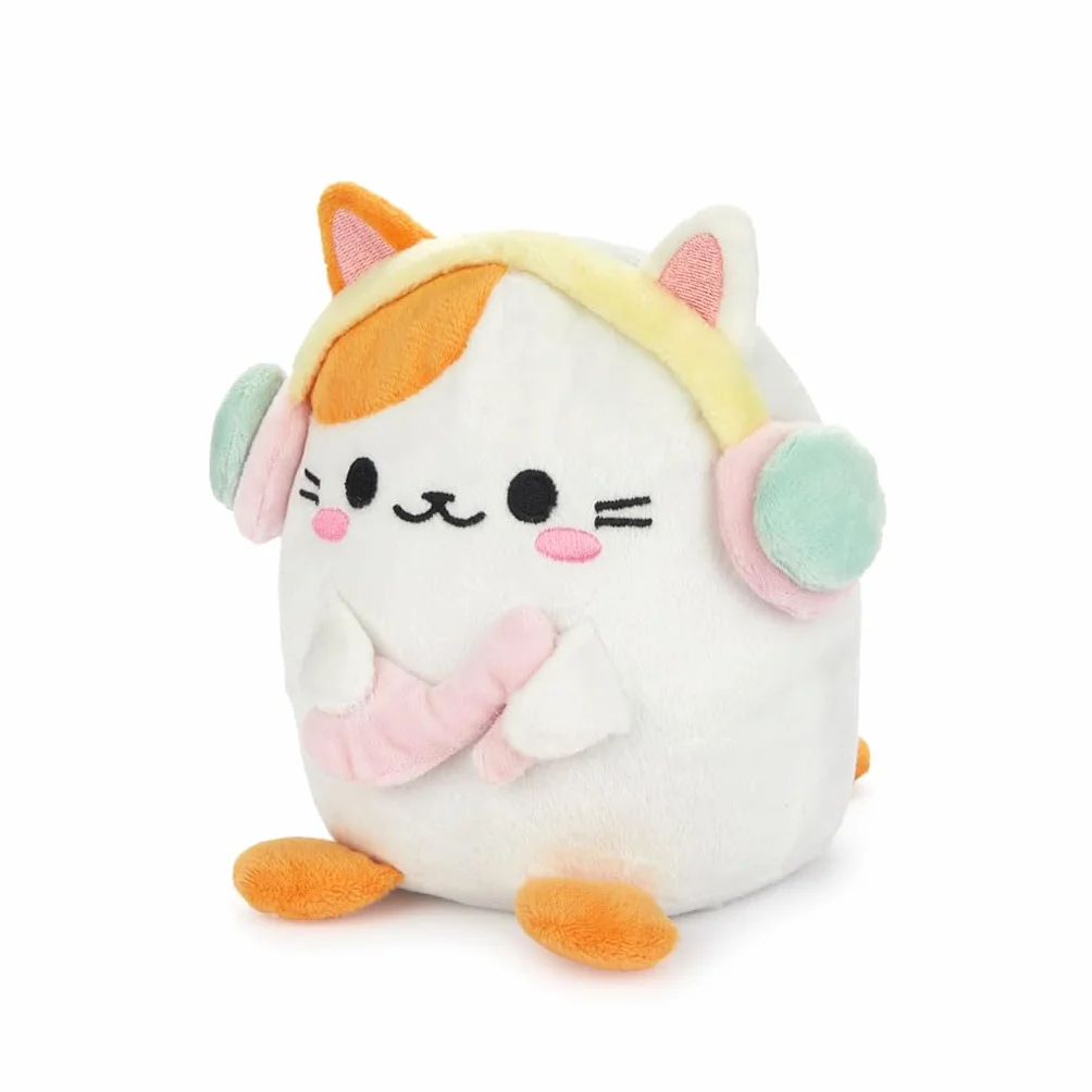 Balvi Kawaii Melody podpórki do książek biały kot ze słuchawkami poliester