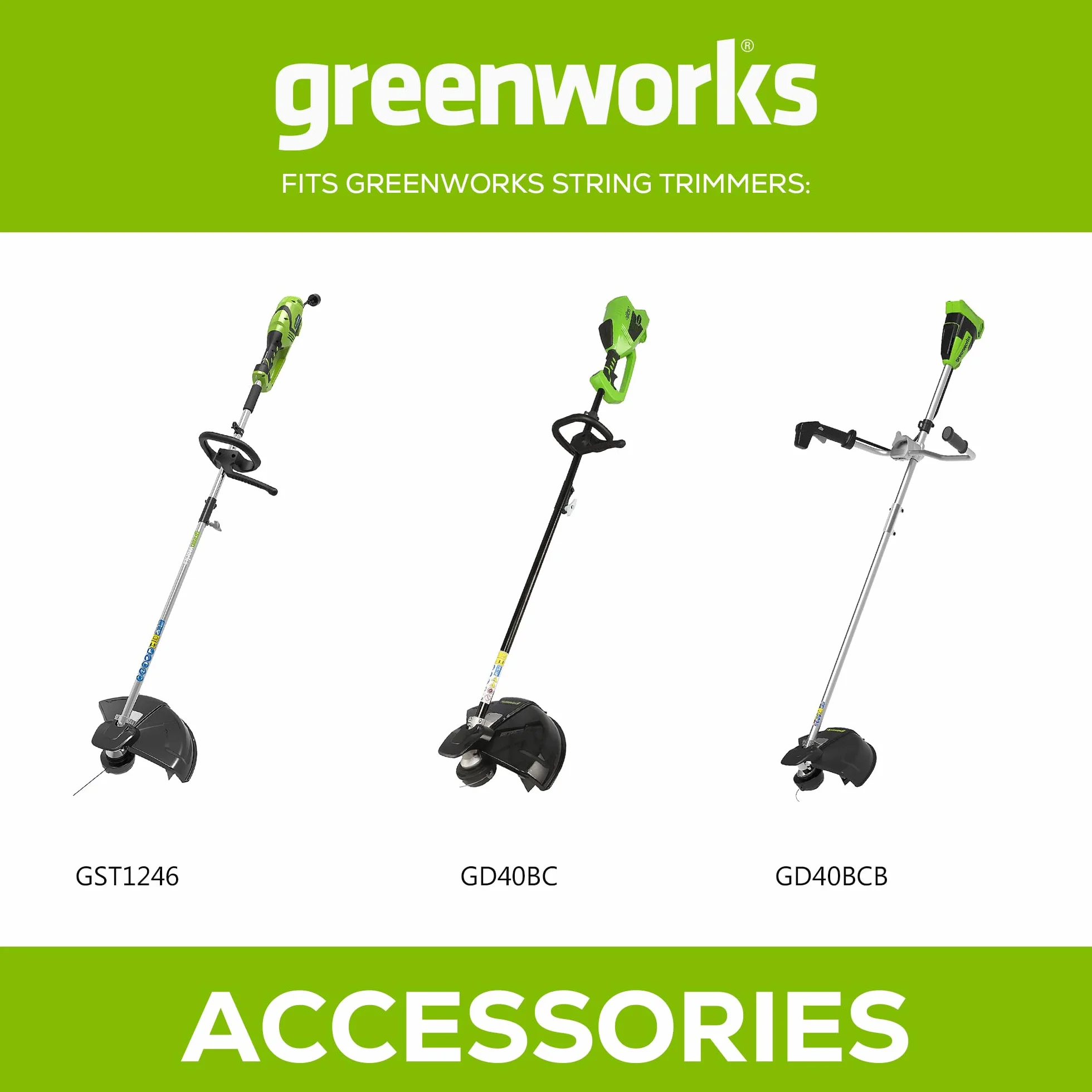 Greenworks 2930507 Szpula z Podwójną Żyłką, Czarny
