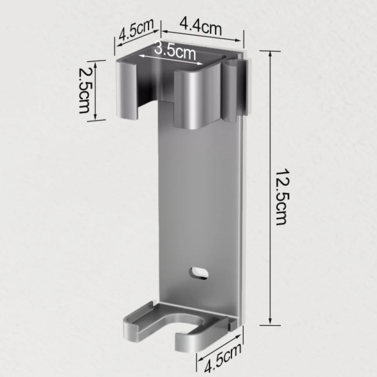 GIONAR Uchwyt ścienny do Dyson Airwrap, metalowy uchwyt bez wiercenia, do Dyson Airwrap, odporny na wysokie temperatury stop aluminium, do prostownic, lokówek i wielu innych, szary pistolet