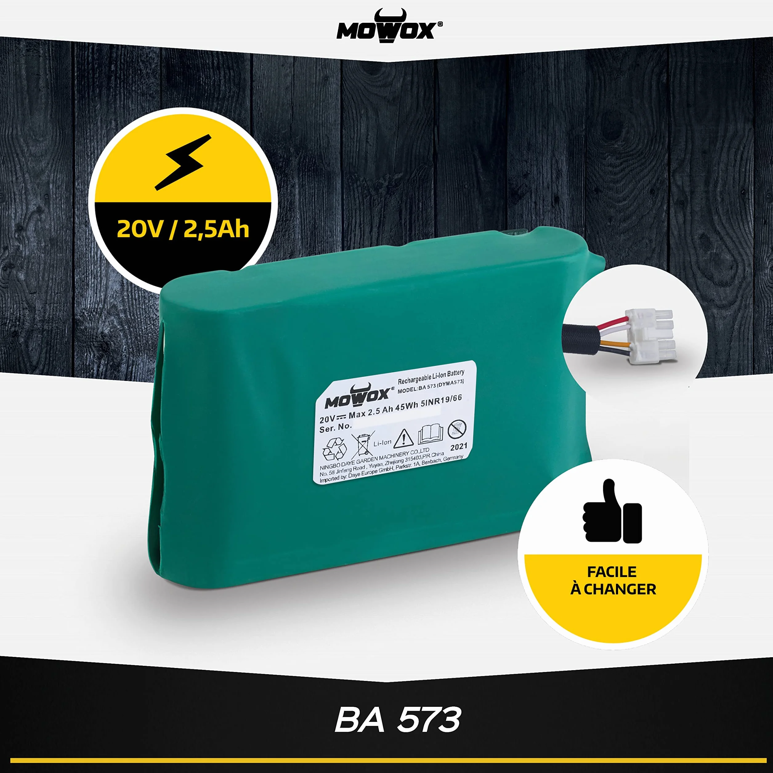 Bateria zapasowa 20 V, 2,5 AH do robota SILARO