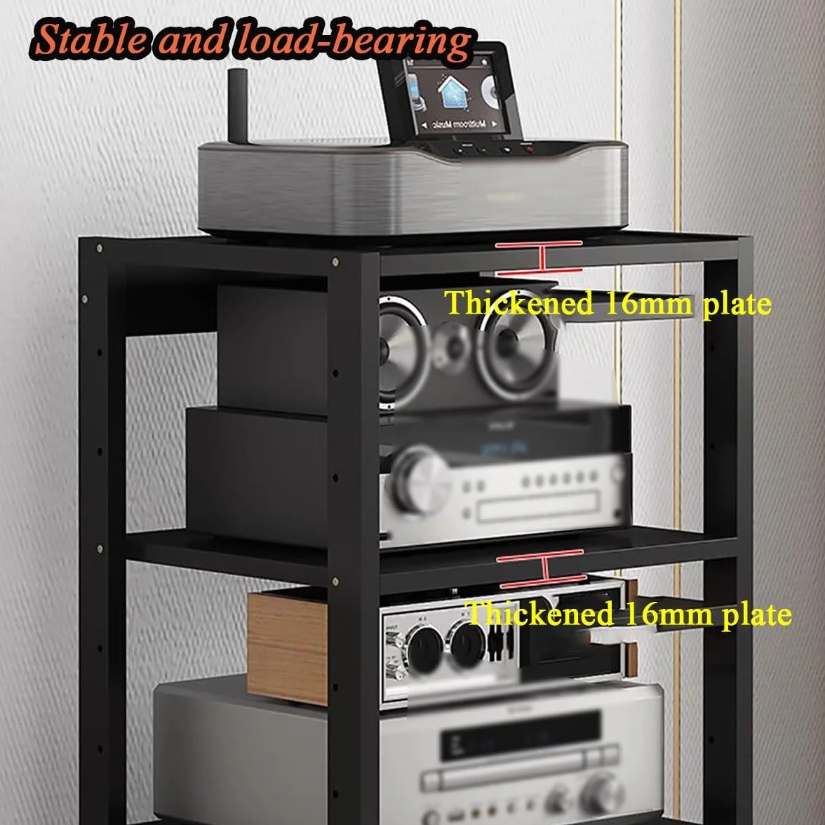 5/6/7-poziomowa szafka stereo audio do salonu, biura kina domowego ruchomy stojak wideo wieża stojak na gramofon DVD wzmacniacz głośnikowy konsole do gier uchwyt na gramofon, jednostka do pr