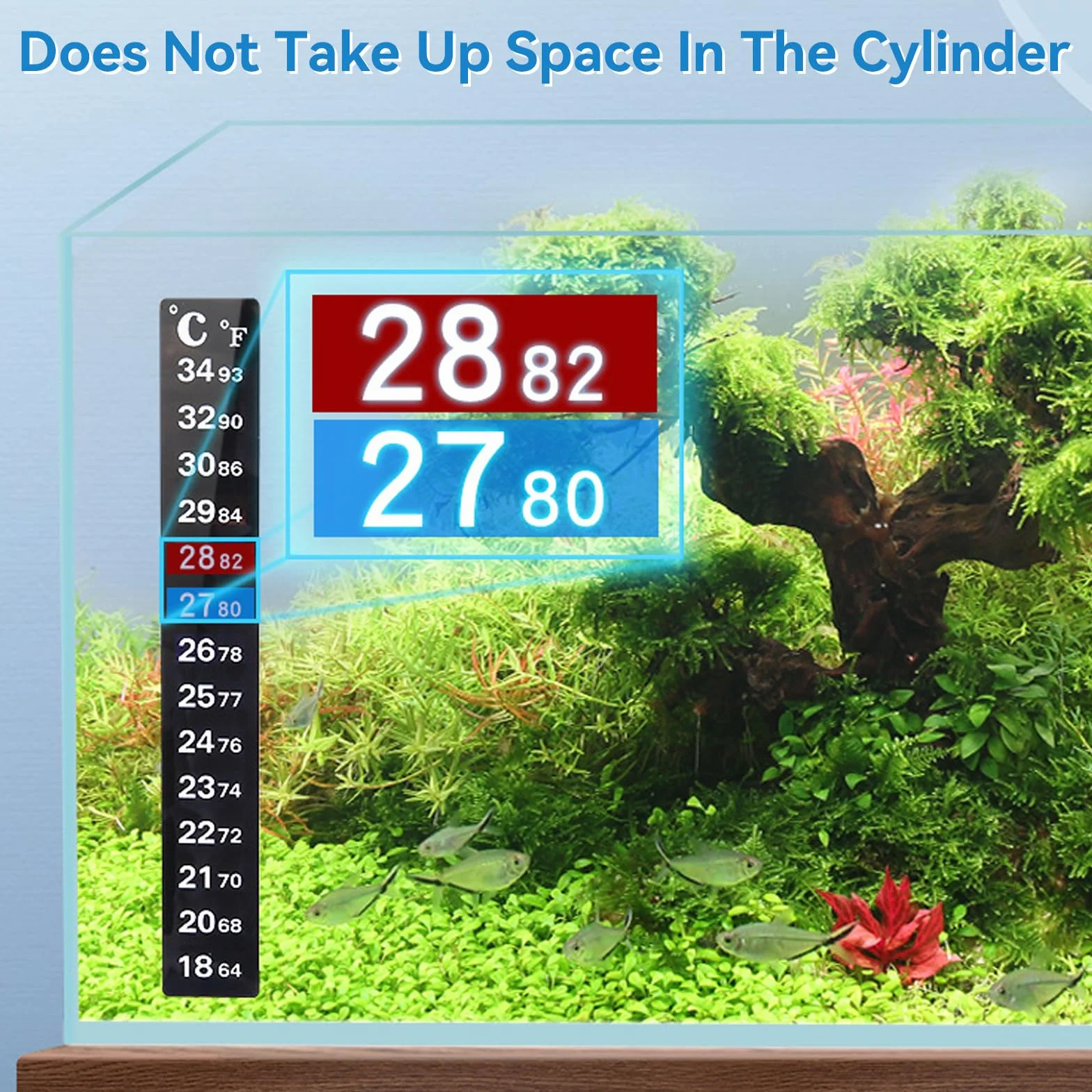 ZhouWei 10 sztuk naklejek termometr 10-40°C samoprzylepne paski temperatury wody do akwarium