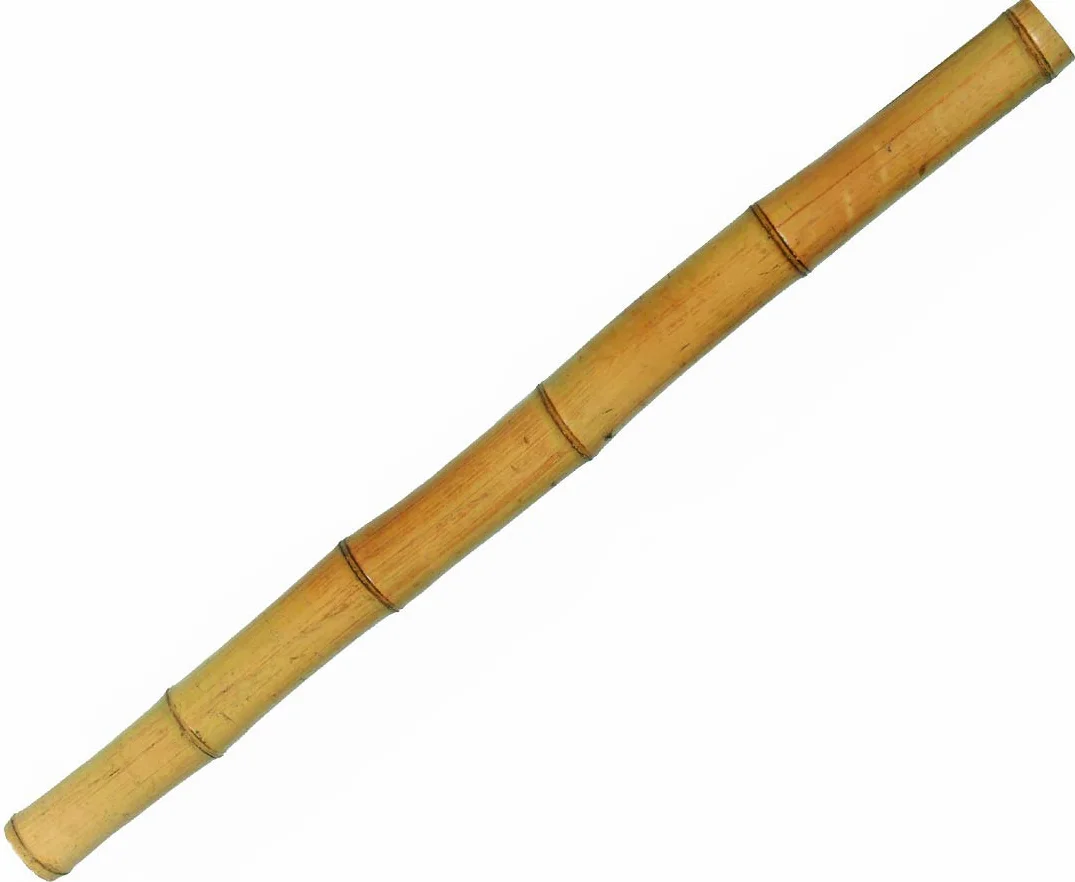 1 sztuka Moso rura bambusowa 200 cm, żółtawa o średnicy 4,5-6 cm – drążek bambusowy, wybielony, długość 2 m