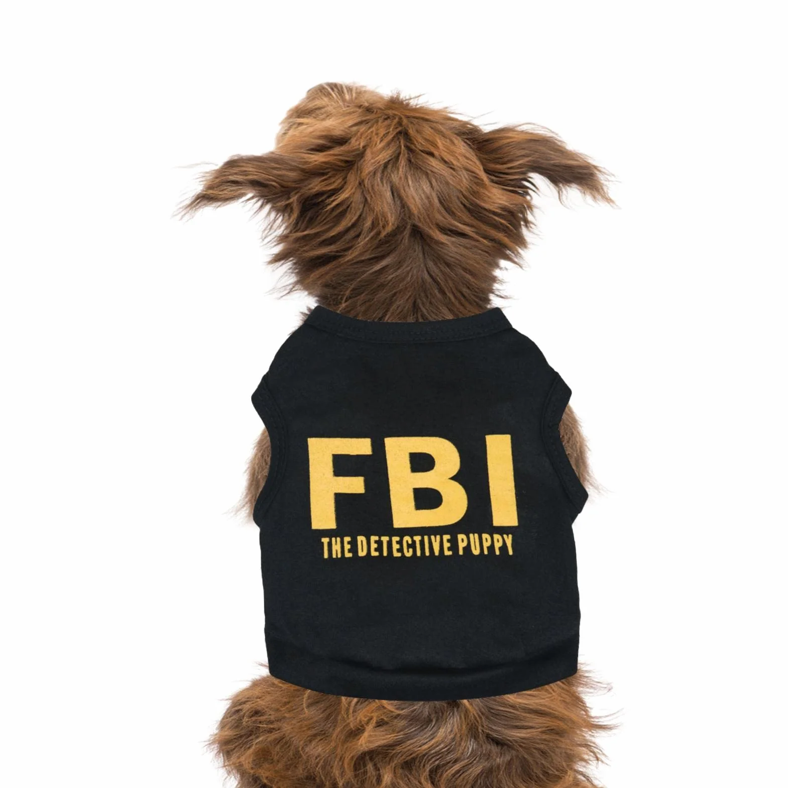 Koszulka dla psa JINGLING ze wzorem FBI bawełniana letnia rozmiar S-L