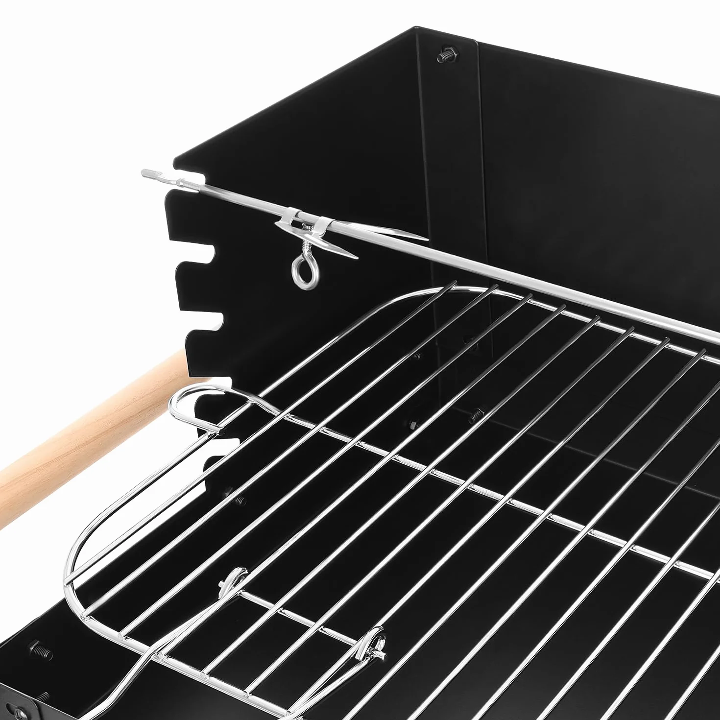 Grill węglowy ogrodowy na kółkach + akcesoria