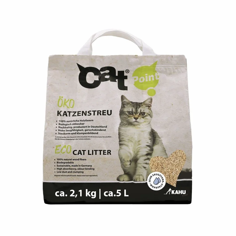 KAHU ECO 100% naturalny żwirek dla kotów • żwirek naturalny • granulat z drewna ekologicznego • 100% kompostowalny i biodegradowalny, 2,1 kg (5 l)