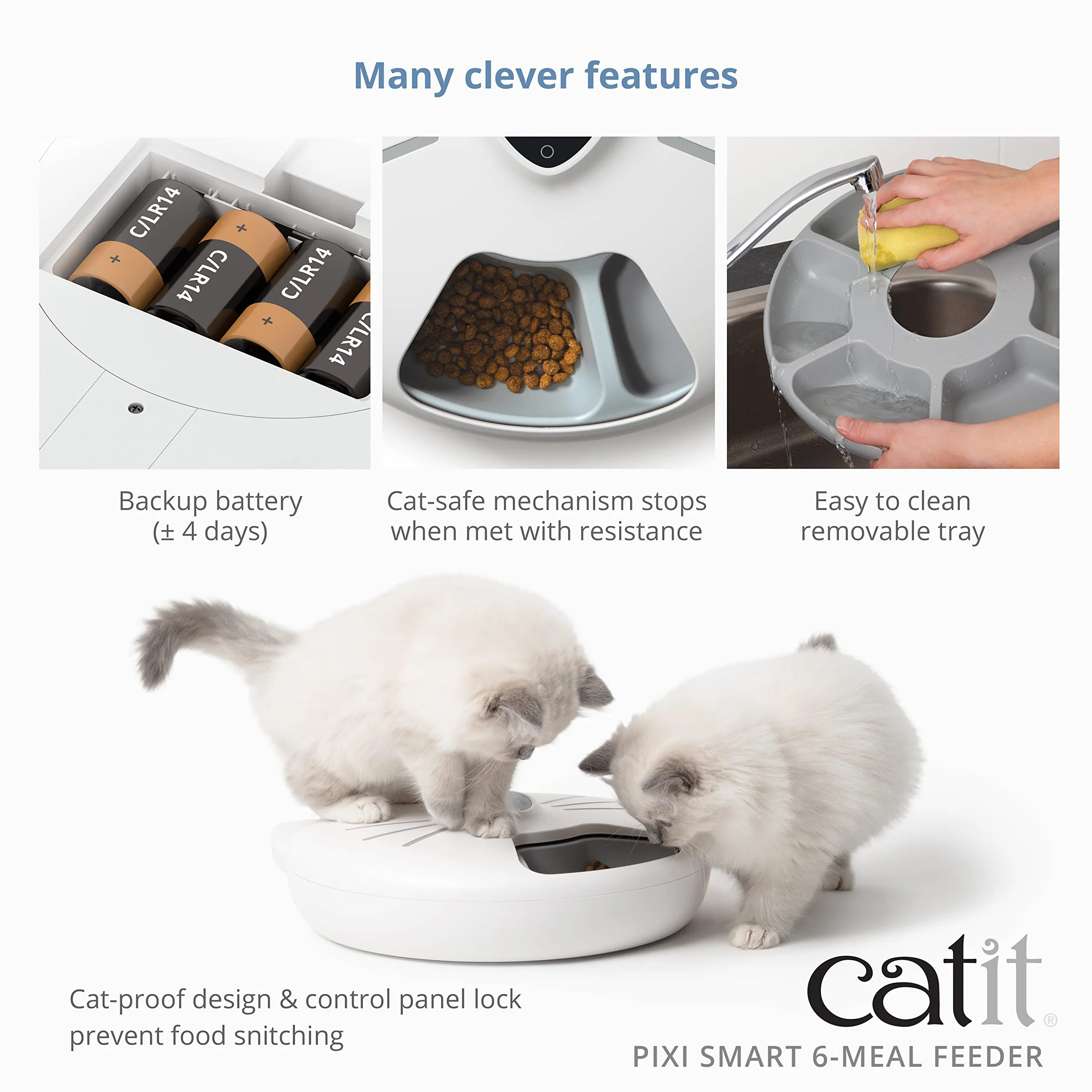 Catit Pixi Smart Automatyczne Karmidło, Biały, ‎34.5 x 32 x 9.2 cm