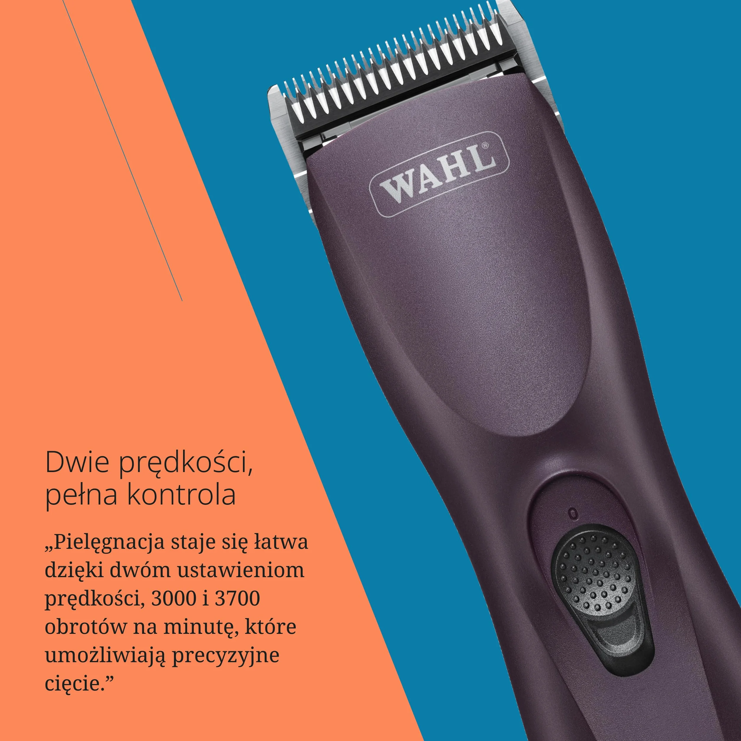 Wahl KM Supera Cordless Pet Clipper 2 wymienne baterie ustawienia wysokiej prędkości