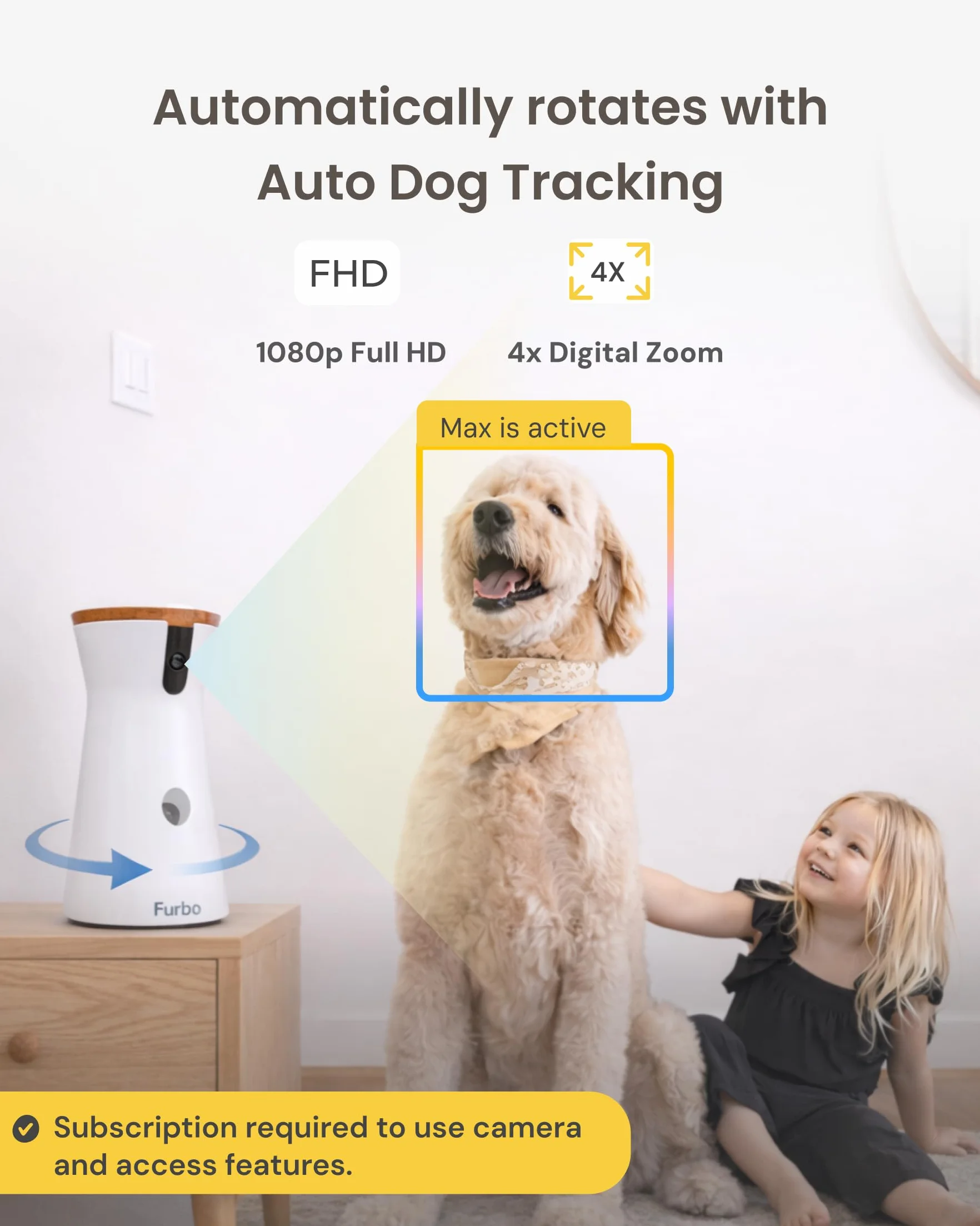 Furbo Kamera dla psów 360° z pakietem bezpieczeństwa w domu