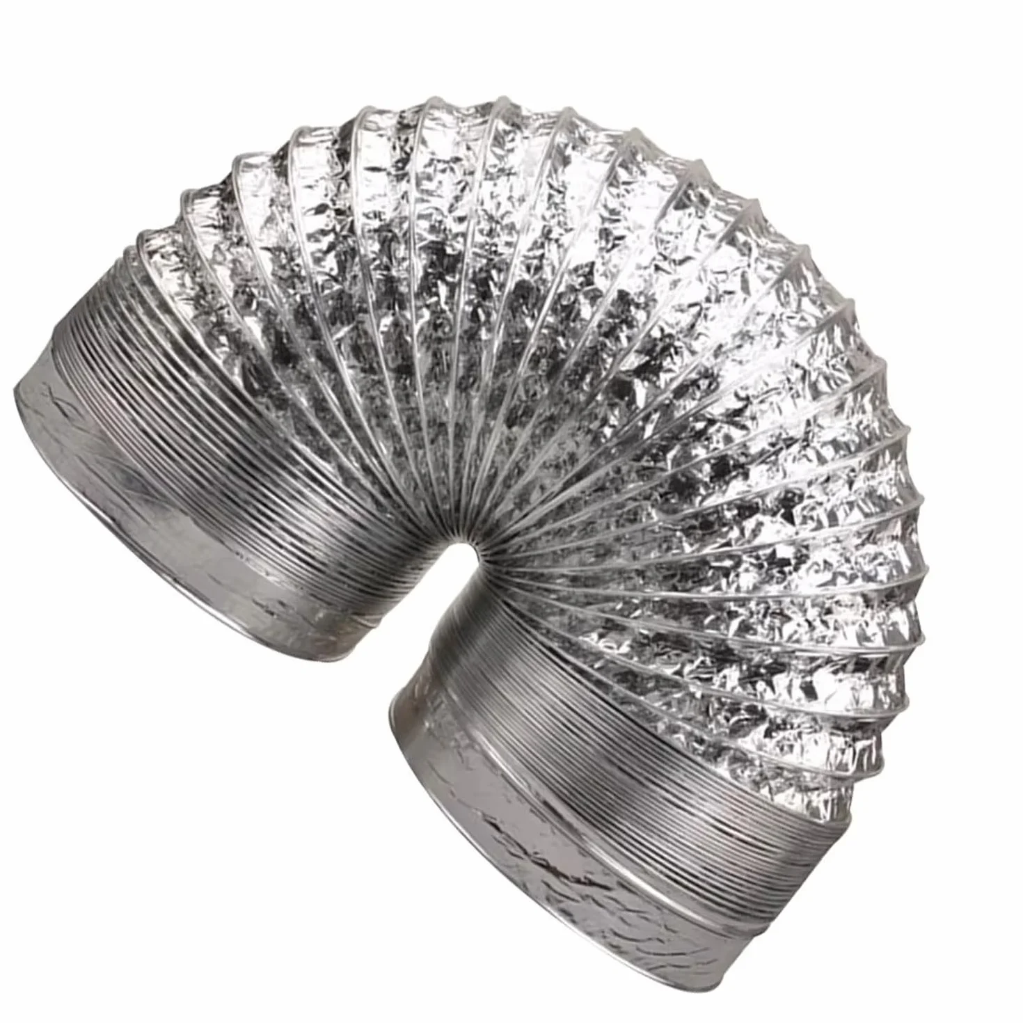 Elastyczny wąż do kanałów wentylacyjnych Aluminiowa rura wydechowa z obejmami i taśmą, 2-5 m 80-300 mm(2m 80mm)
