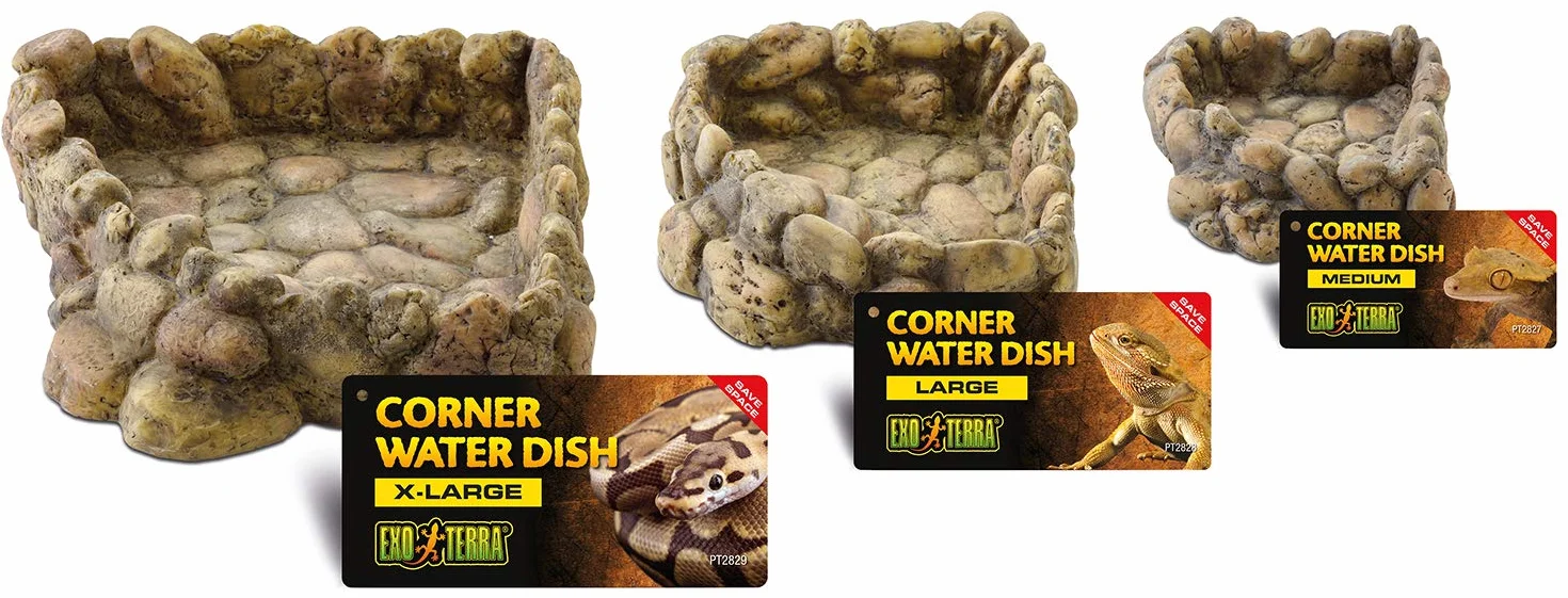 Exo Terra Corner Water Dish, narożna miska na wodę, miska na wodę dla gadów, duża