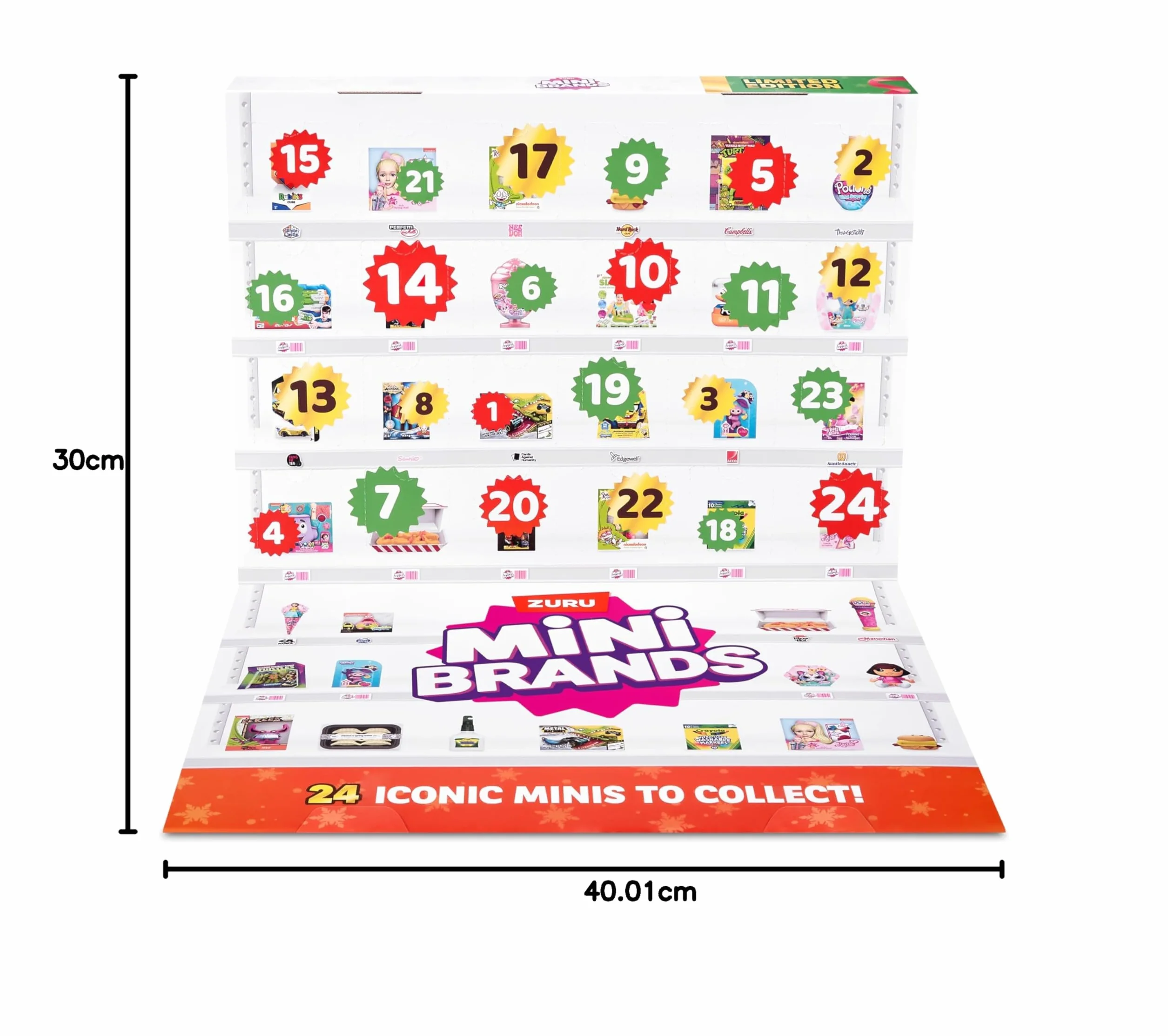 Mini Brands Kalendarz adwentowy 2024 od ZURU Mini Brands kalendarz adwentowy z limitowaną edycją, zawiera mini marki, mini zabawki i mini marki smakoszy, tajemnicze zabawki kolekcjonerskie w zestawie