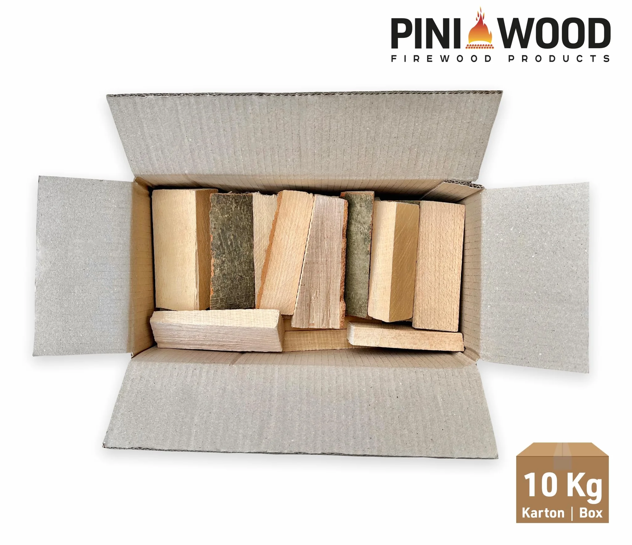 PINI Mini drewno opałowe z suszonego buka, 15 cm, przenośny piec do pizzy 10 kg
