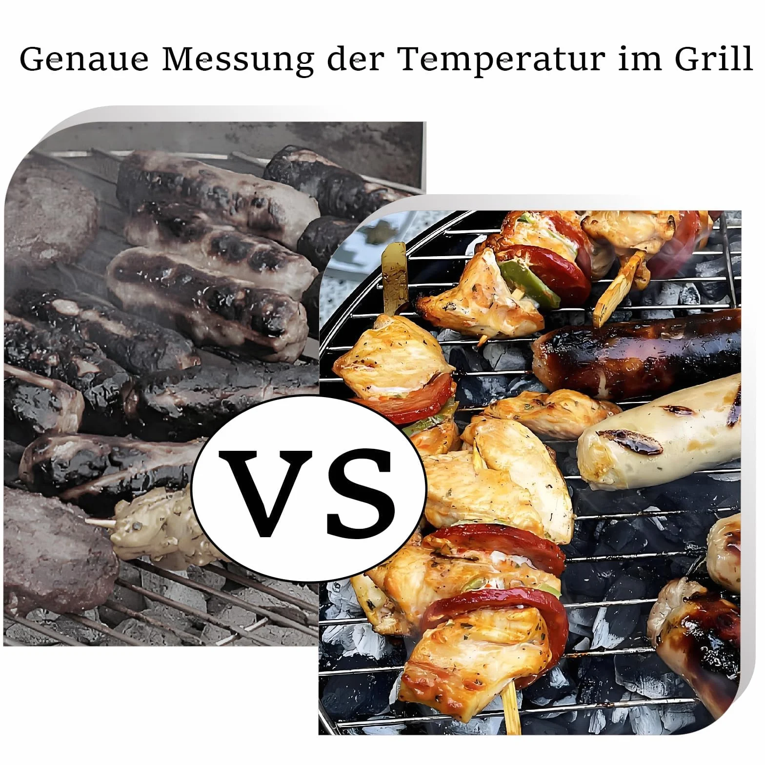 Termometr do grilla ze stali nierdzewnej, do grilla gazowego, 60-430°C, termometr grillowy, termometr do grilla, termometr piecowy, do wszystkich grillów na węgiel drzewny, pieca, pieca, pieca