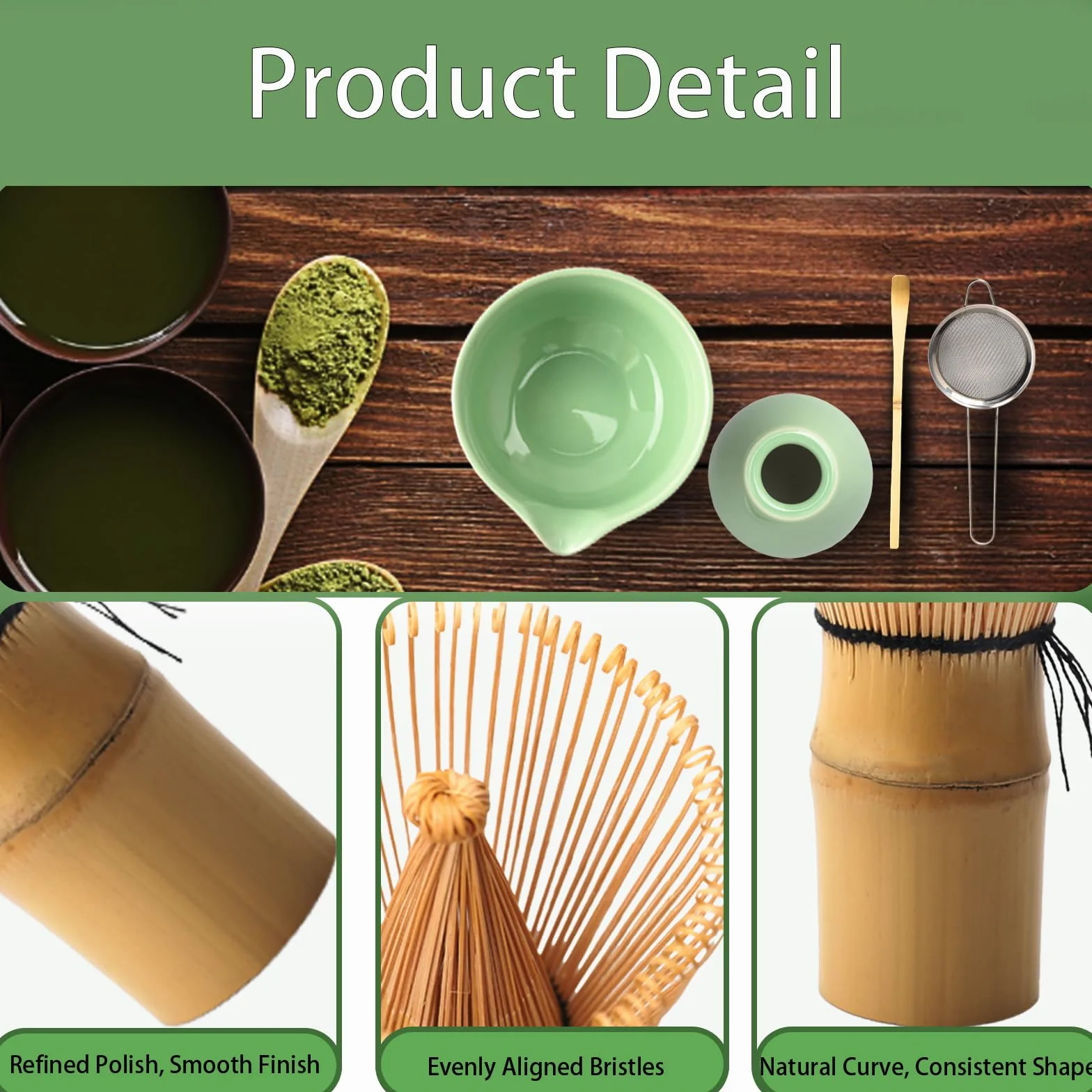 Zestaw 5-częściowy Matcha Set zawiera Matcha Besen i akcesoria - Matcha Tea Set z sitkiem do matchy stojakiem na trzepaczkę bambusową łyżeczką i miseczką do matchy - Idealny dla miłośników matchy jasn
