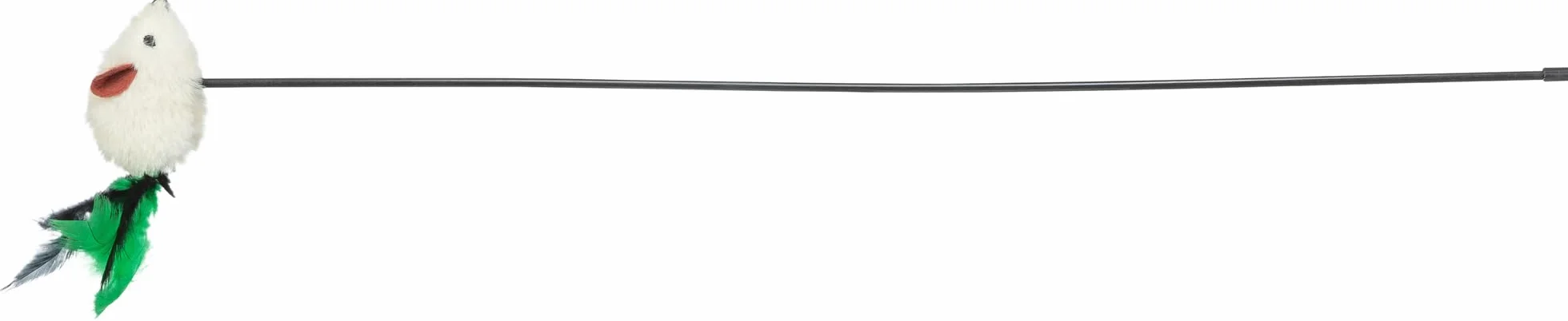 TRIXIE Wędka dla kota z pluszową myszką, piórami i kocimiętką, 50 cm