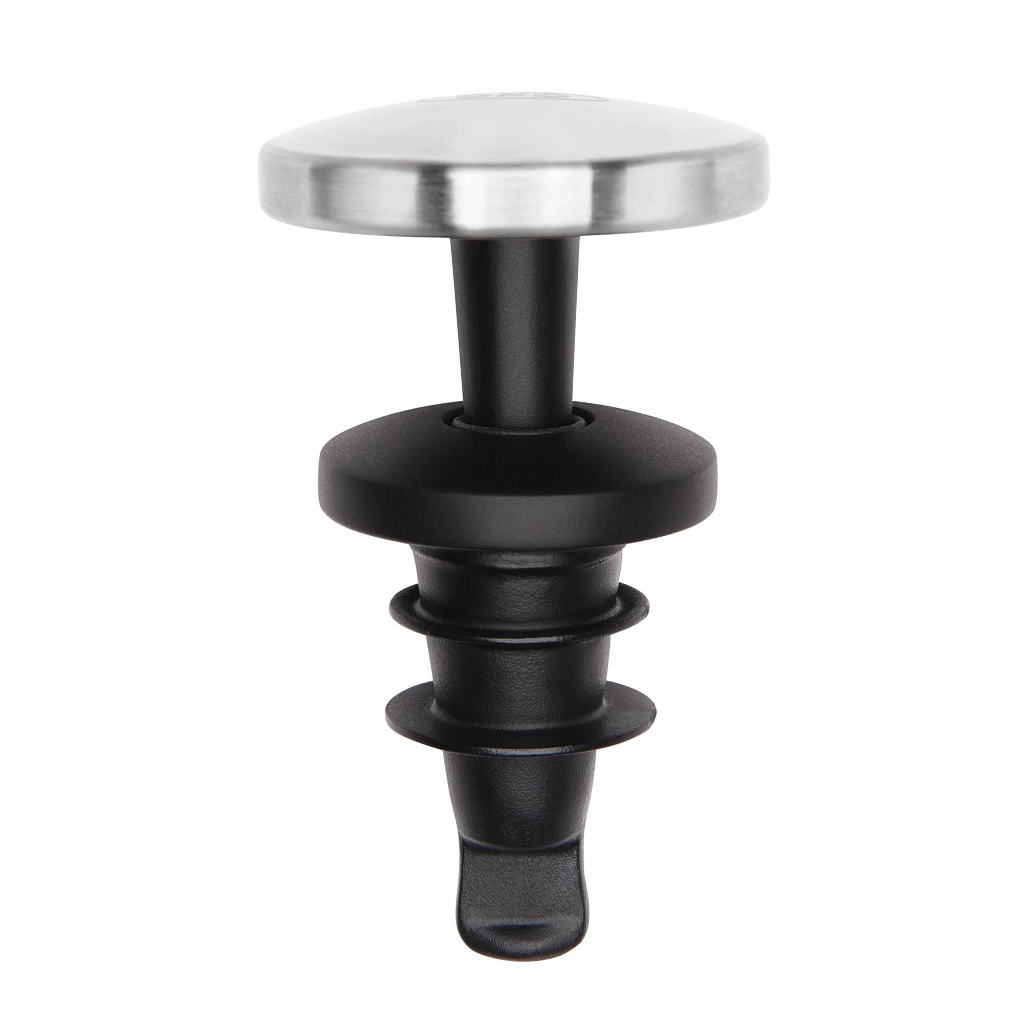 OXO SteeL rozciągliwe zapięcia do butelek wina, 2 sztuki, czarne
