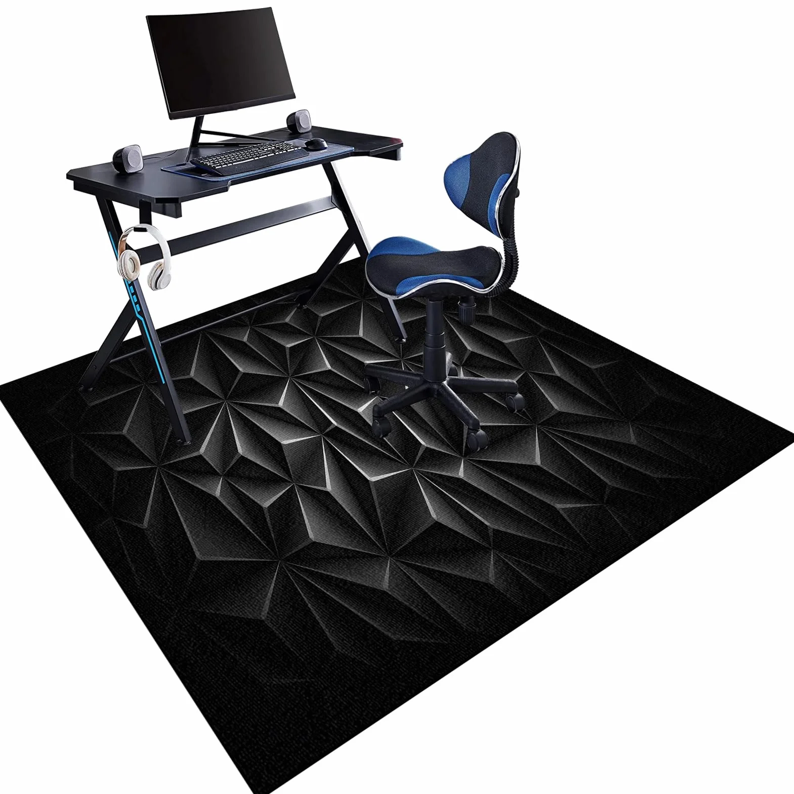 Dywan Krzesło Gamingowe, Ochraniacz Podłogi Wózki Inwalidzkie Biuro, Mata Ochronna Na Podłogi, Antypoślizgowa Mata Do Komputera Gry Na Podłogę 130 x 180 cm
