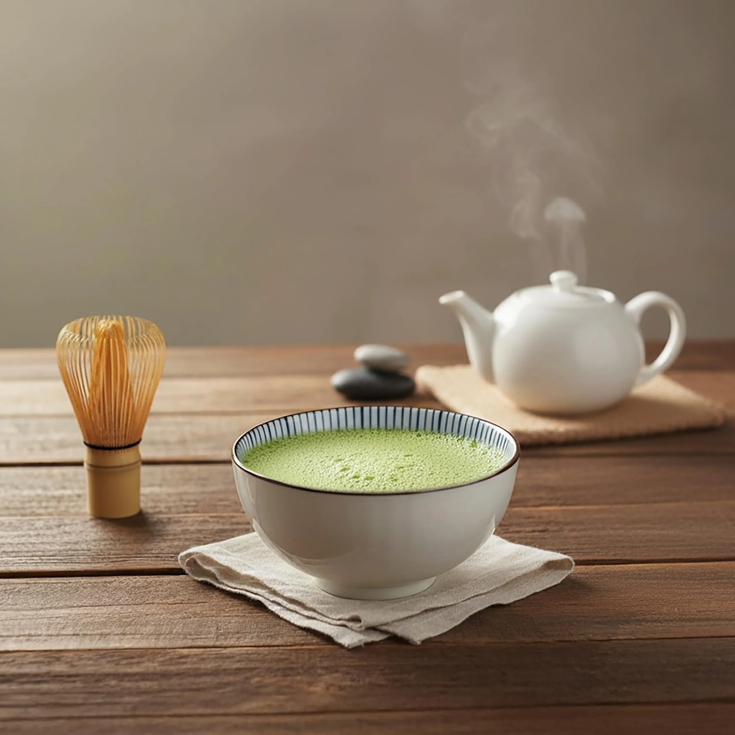 Czarka japońska, ceramiczna miseczka Chawan do parzenia herbaty matcha - niebieska 280 ml (A)