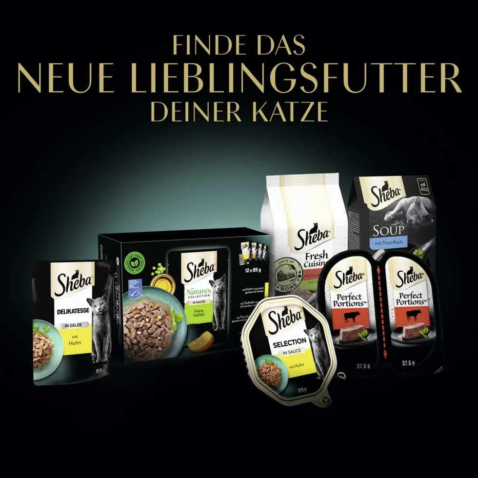 Sheba Delicacy Poultry Flavours Mokra karma dla kotów w galarecie, 80 × 85 g