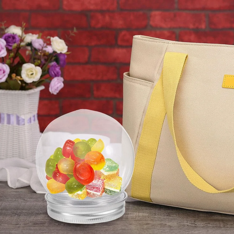 Zerodeko 20 Sztuk DIY Kule Śnieżne 150Ml Przezroczysta Plastikowa Kula Wodna Nadająca Się Do Napełniania Kula Śnieżna Z Odkręcaną Nakrętką Na Świąteczne Dekoracje Do Domu DIY Rzemiosło