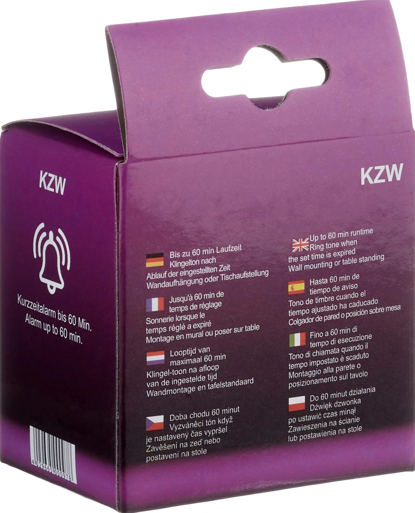 Technotrade Technoline KZW analogowy minutnik kuchenny, czarny