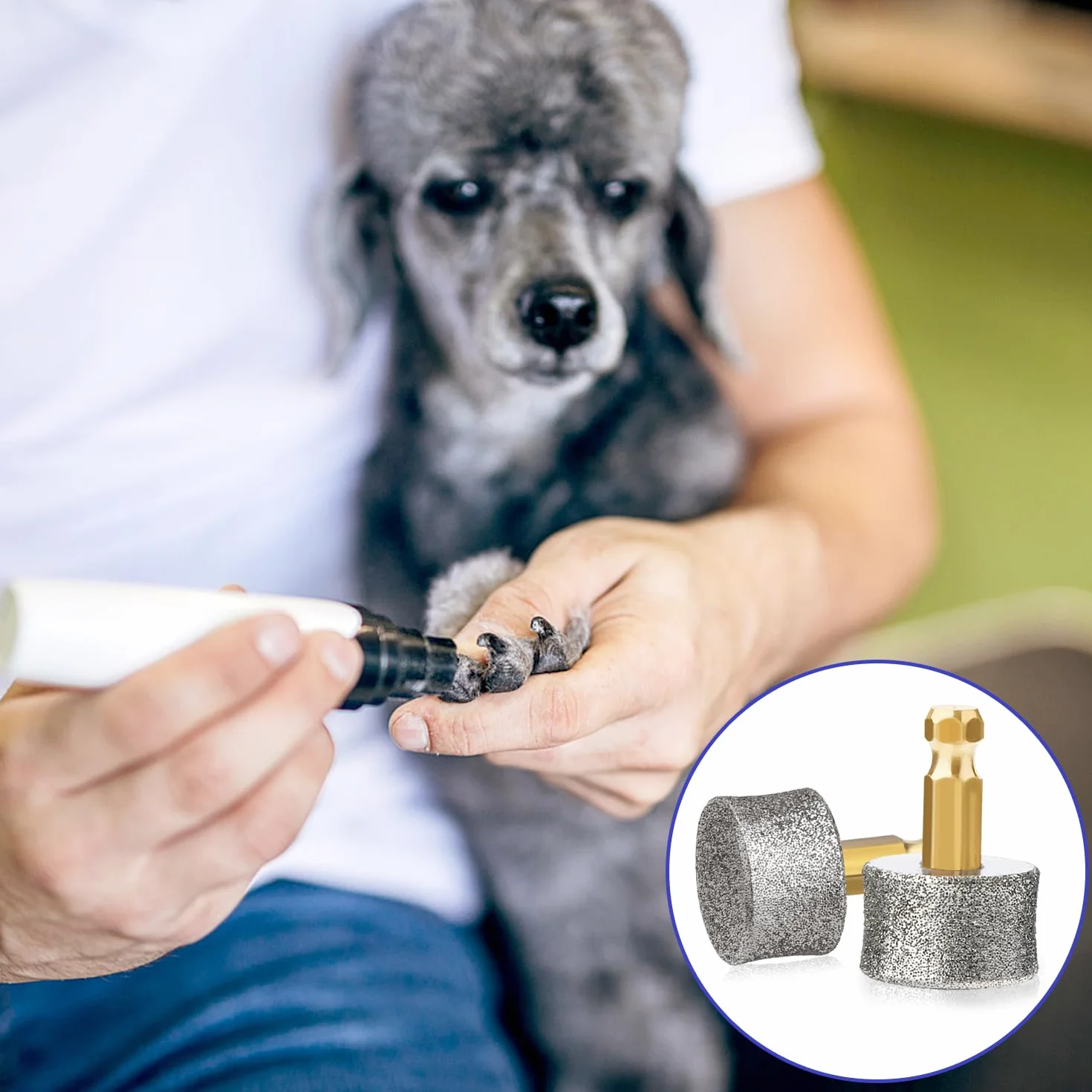 4 Sztuki Wymiennych Glowic do Szlifierki do Paznokci dla Psów, Profesjonalne Kólko do Szlifierki do Paznokci dla Zwierzat Domowych Dog Nail Grinder Duzych Srednich i Malych Psów