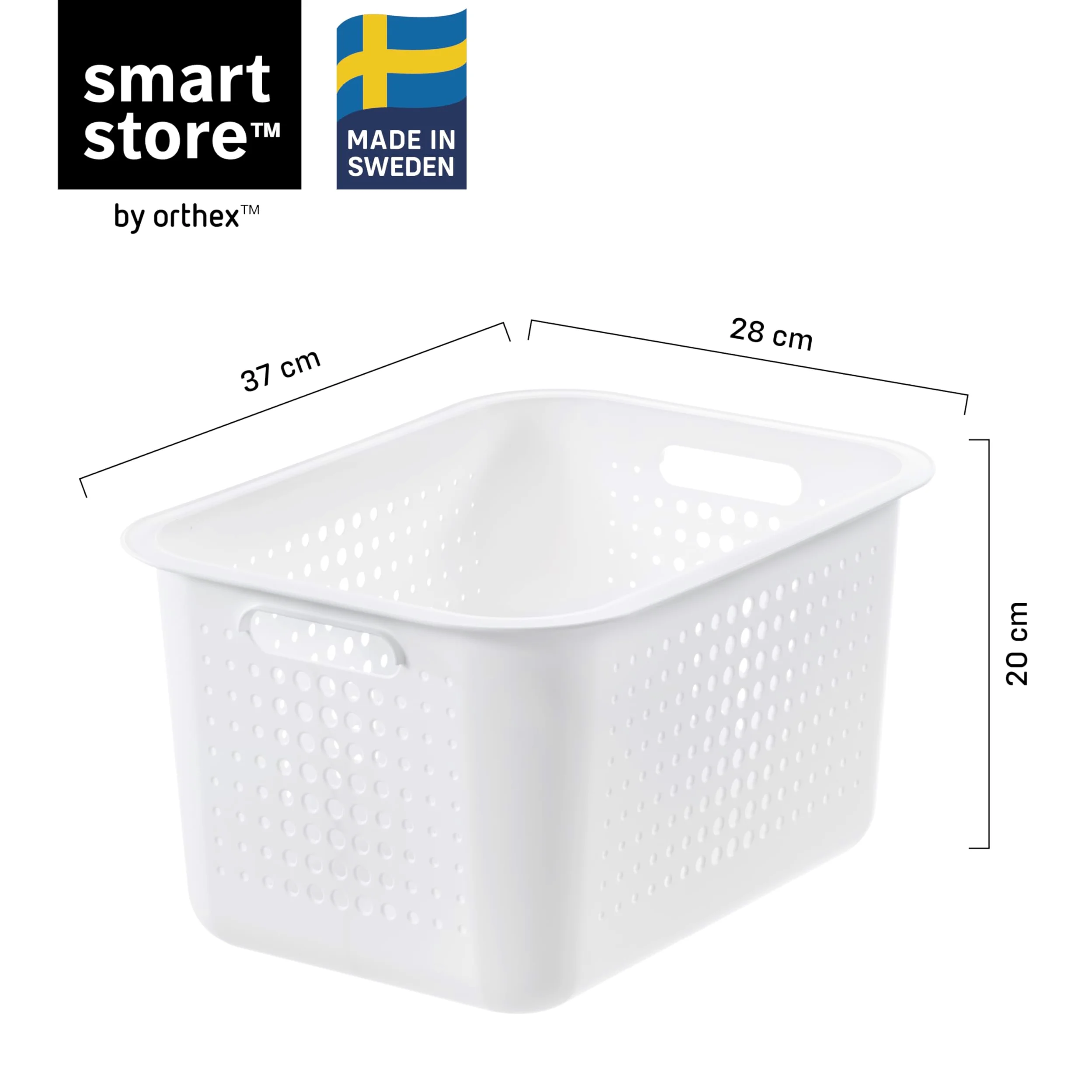 SmartStore Recycled 20 Tworzyw Sztucznych Przechowywanie Kosz, Biały