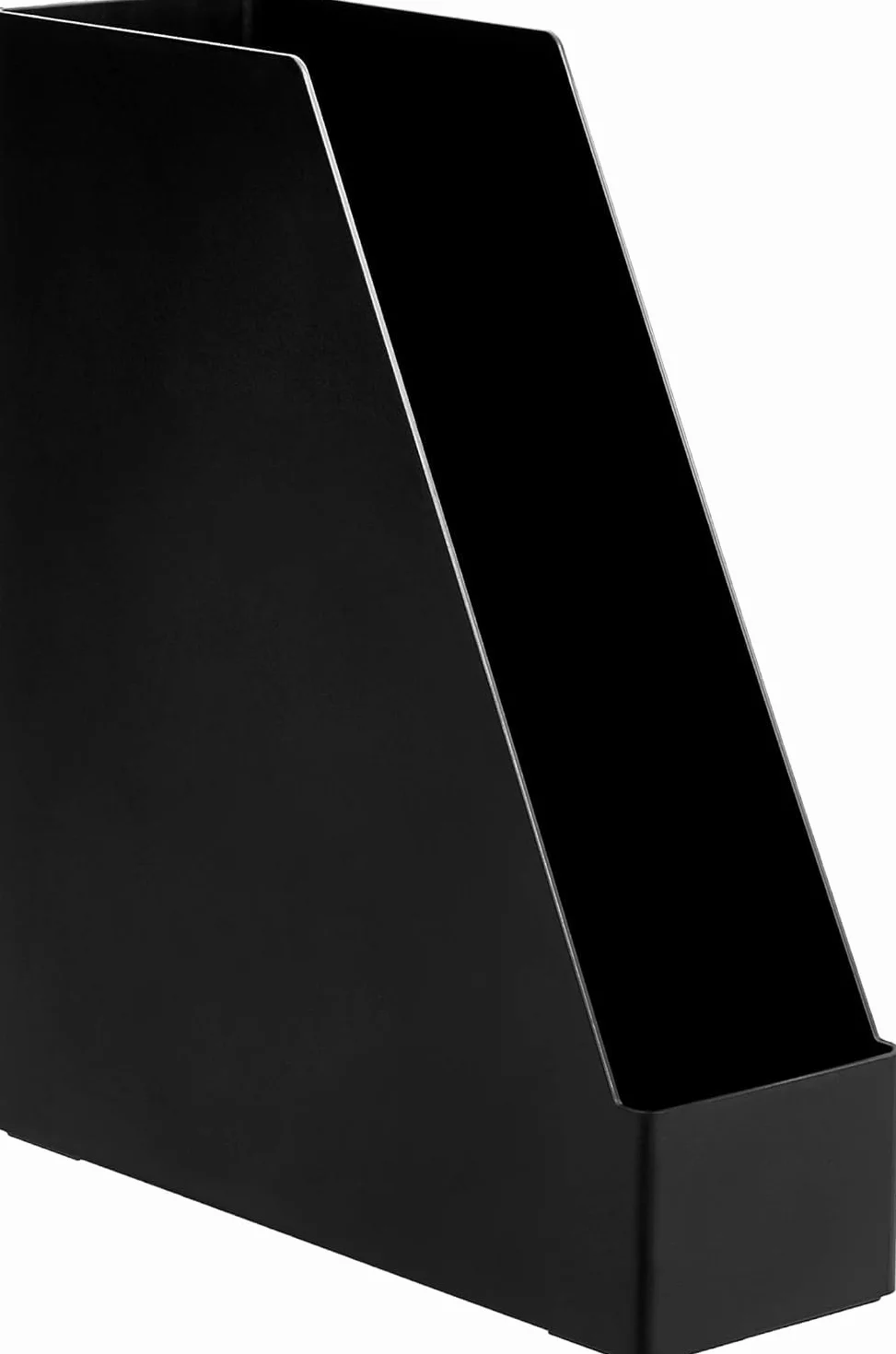 Amazon Basics Organizer na biurko, plastikowy, stojak na czasopisma, czarny, zestaw 2 sztuk