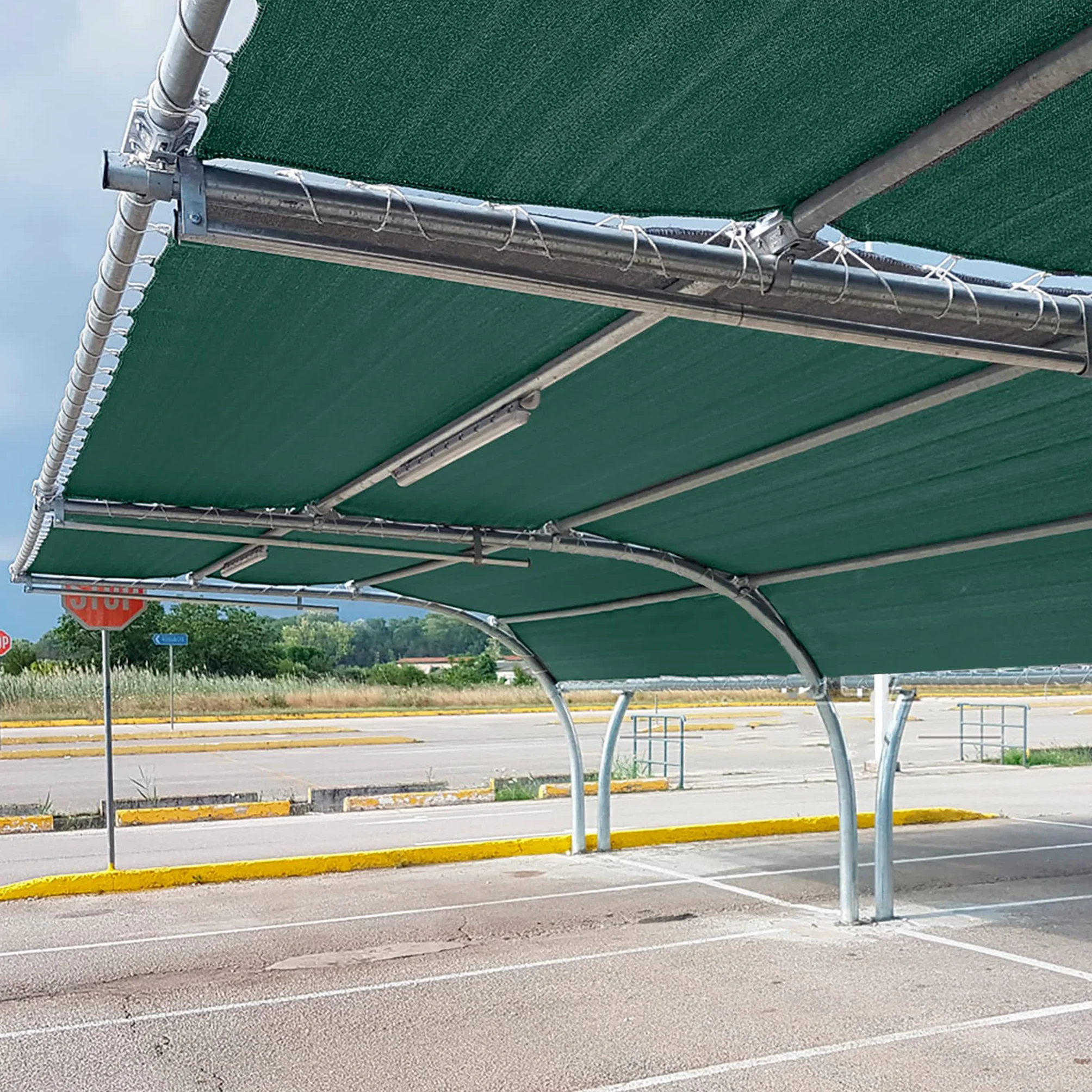 Aufun 1,5 x 10 m, ochrona przed wiatrem, osłona ogrodzenia, ochrona przed słońcem, siatka zacieniająca, osłona tenisowa z HDPE 150 g/m², tkanina zacieniająca do ogrodu, na balkon, ciemnozielona