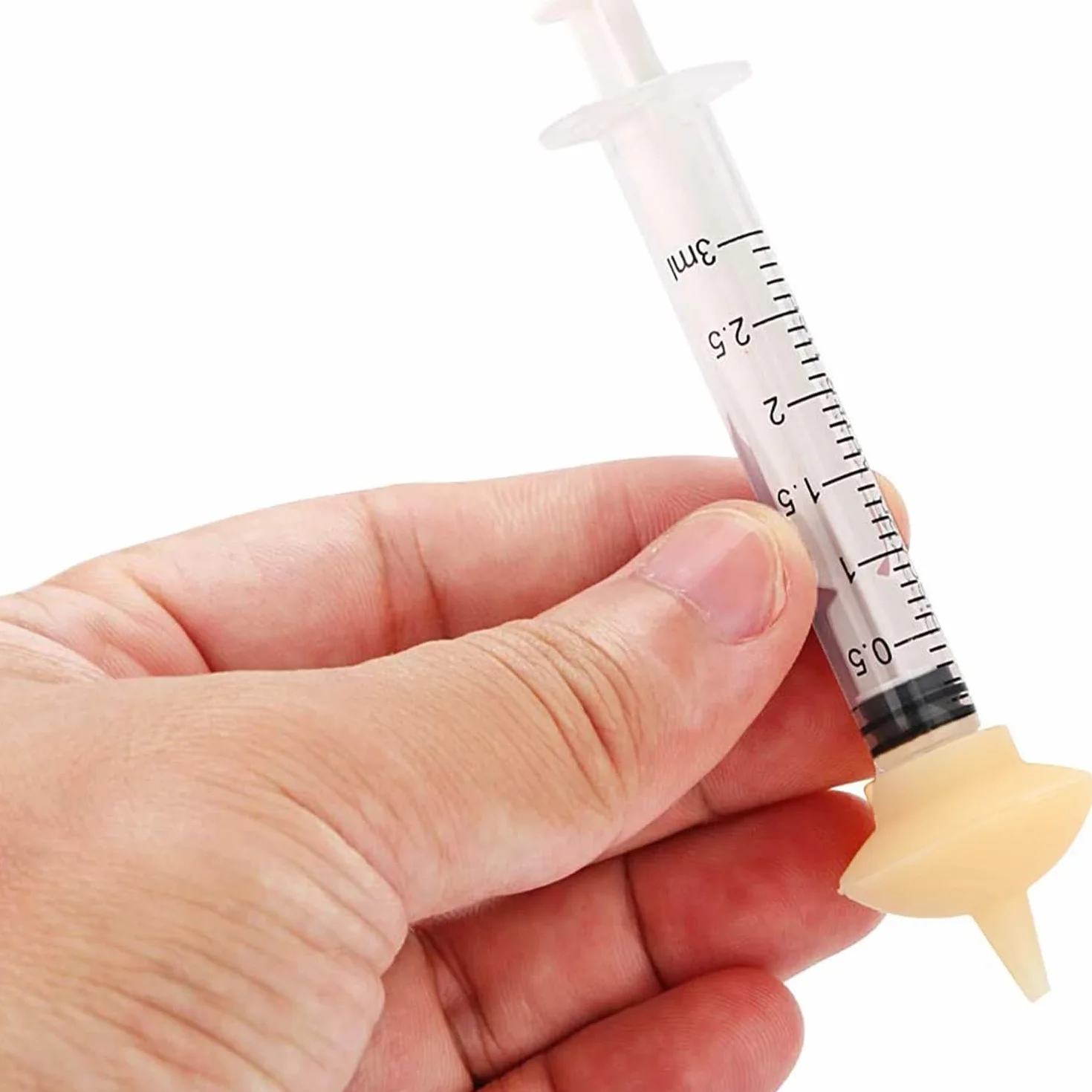 3 szt. Strzykawka do karmienia zwierząt domowych ze smoczkiem, strzykawka dla zwierząt, plastikowa strzykawka z pomiarem, odpowiednia do płynów pomiarowych, karmienia zwierząt