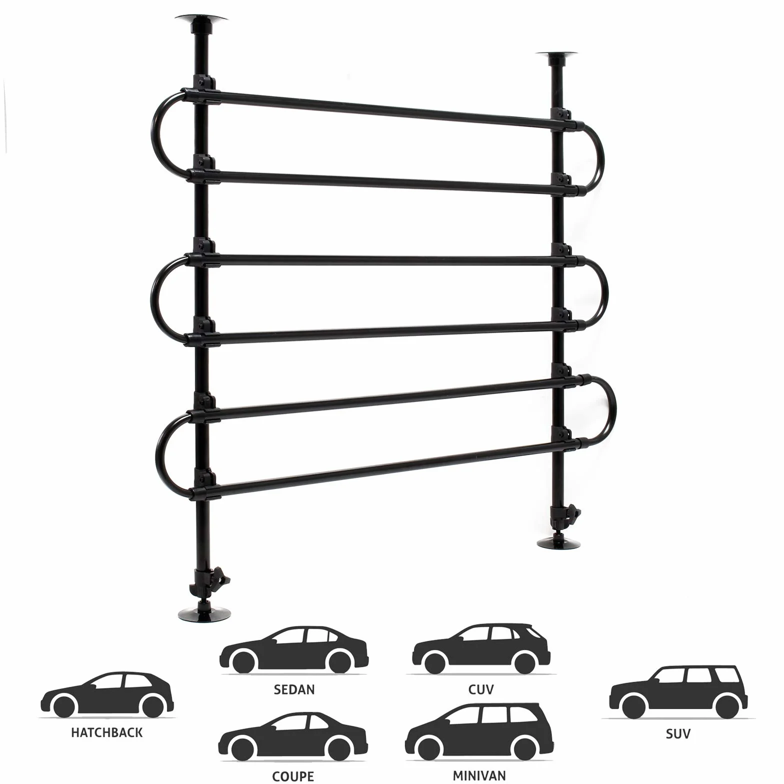 Wiltec Kratka samochodowa dla psa regulowana 60-117 cm wysokości 82-140 cm szerokości przegroda bagażnika