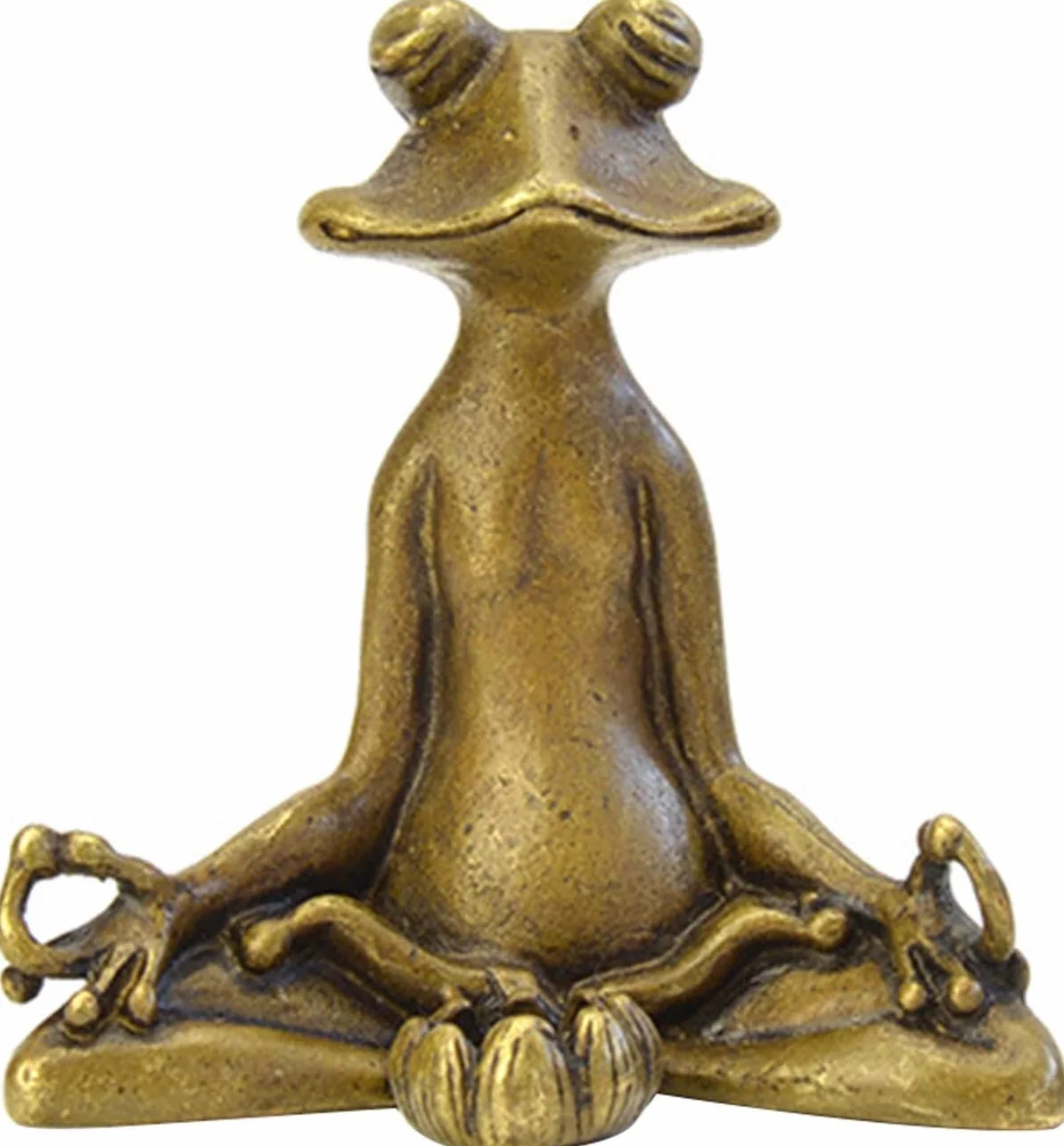 Żaba do jogi, metalowa statuetka medytacyjna, na biurko, zabawna żaba ogrodowa, do dekoracji wewnątrz i na zewnątrz