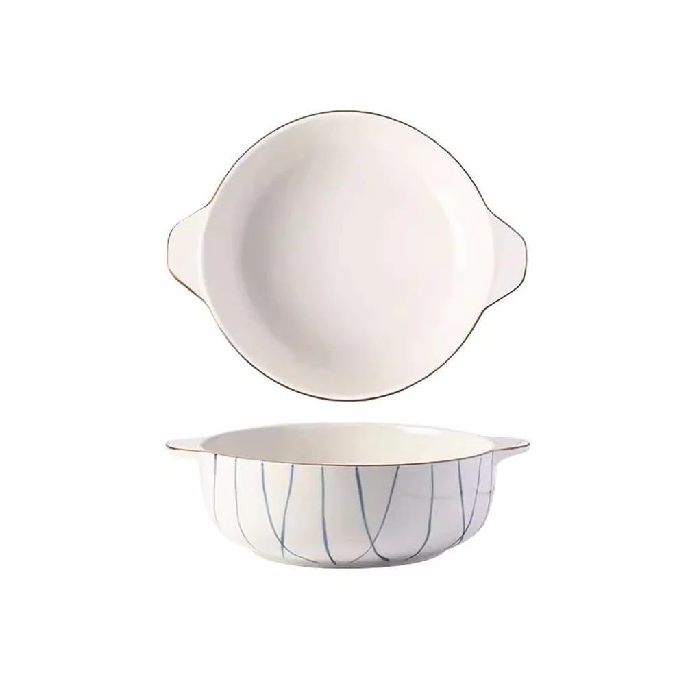 Ramen miski miska na owoce chiński styl ceramiczna podwójne ucho miska do zupy domowa zastawa stołowa miska ramen duża miska do zupy nadaje się do zupy, ziaren i makaronu miska sałatkowa