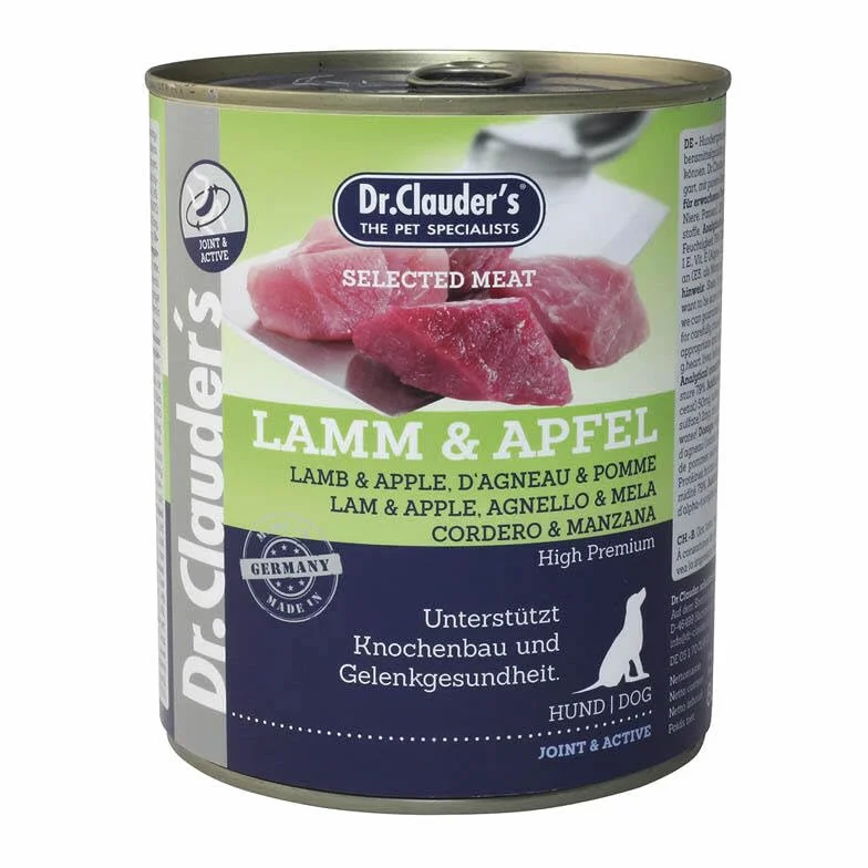 Dr. Clauder's Selected Meat PreBiotics jagnięcina i jabłko 6 x 800 g
