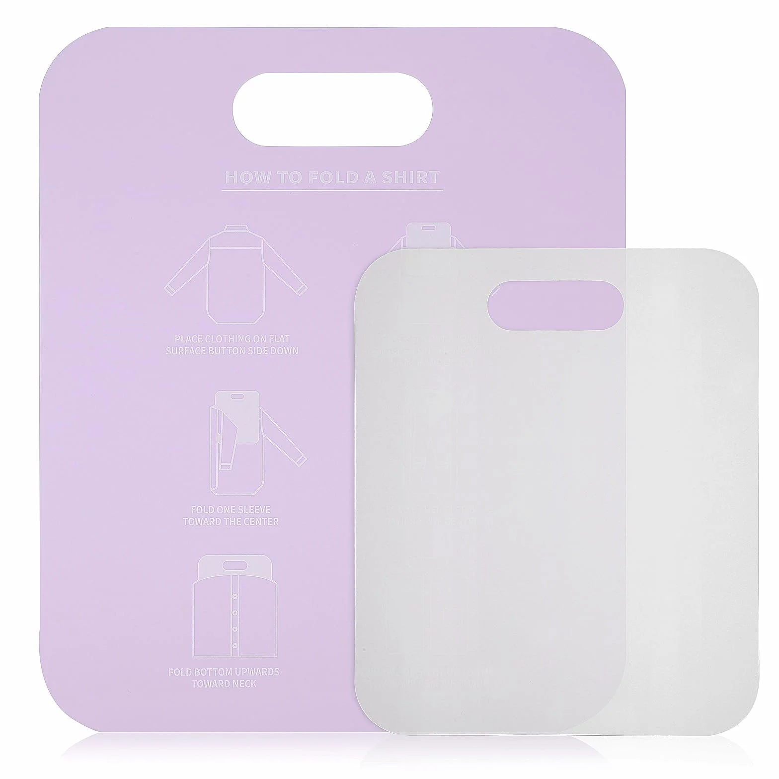 Zerodeko Lazy organizer na ubrania, 2 sztuki, deska do składania koszuli, z tworzywa sztucznego, segregator odzieży, deska do składania ubrań, segregatorów, t-shirtów, segregatorów, koszul, dla