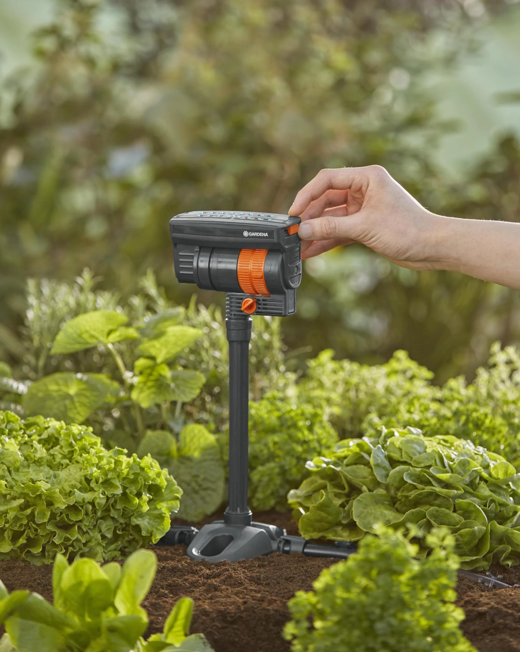 Gardena system Micro-Drip zraszacz czworokątny OS 90: Zraszacz do autom. systemu nawadniania, ustawianie do powierzchni prostokątnych do 90 m², technika połączeniowa Quick & Easy (13325-20)