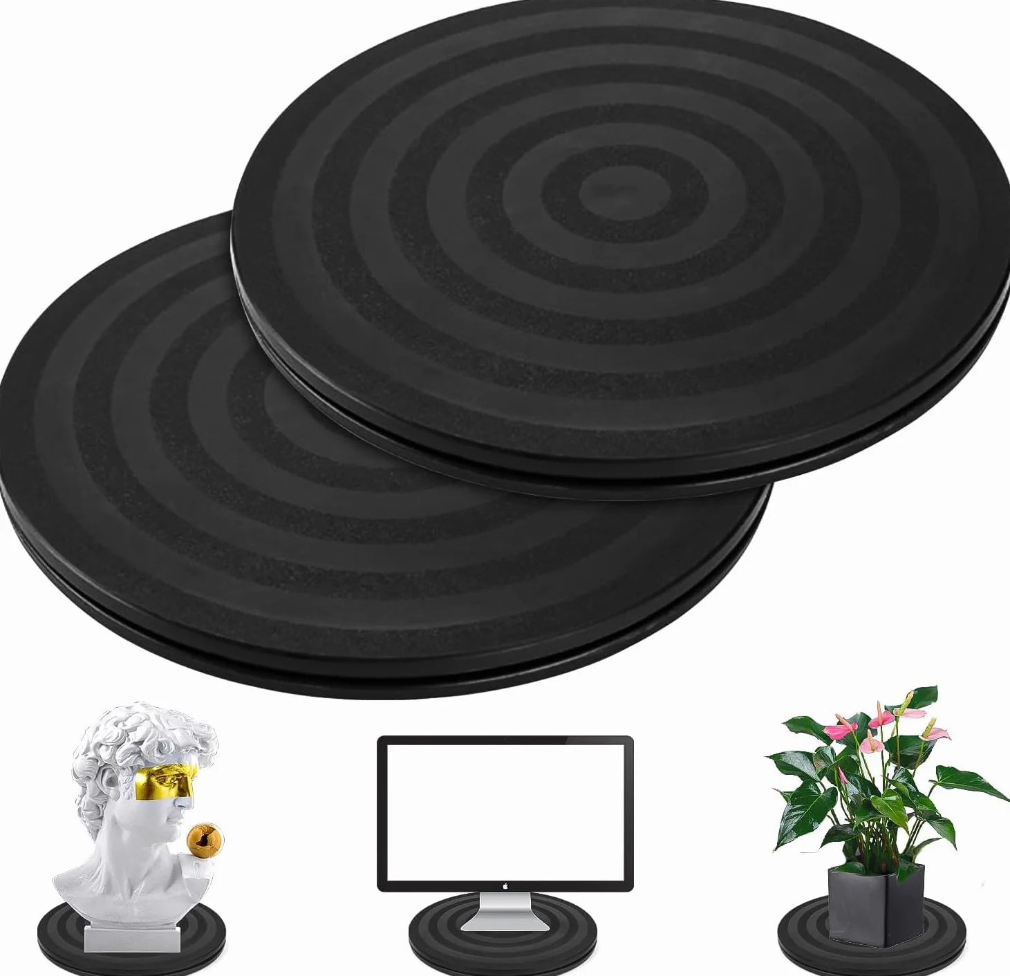 Uniwersalny Talerz Obrotowy, 2 Sztuki, 8 Cali, 360°, Do Telewizora, Komputera, Monitora, Rzemiosła Artystycznego, Aerografu, Roślin