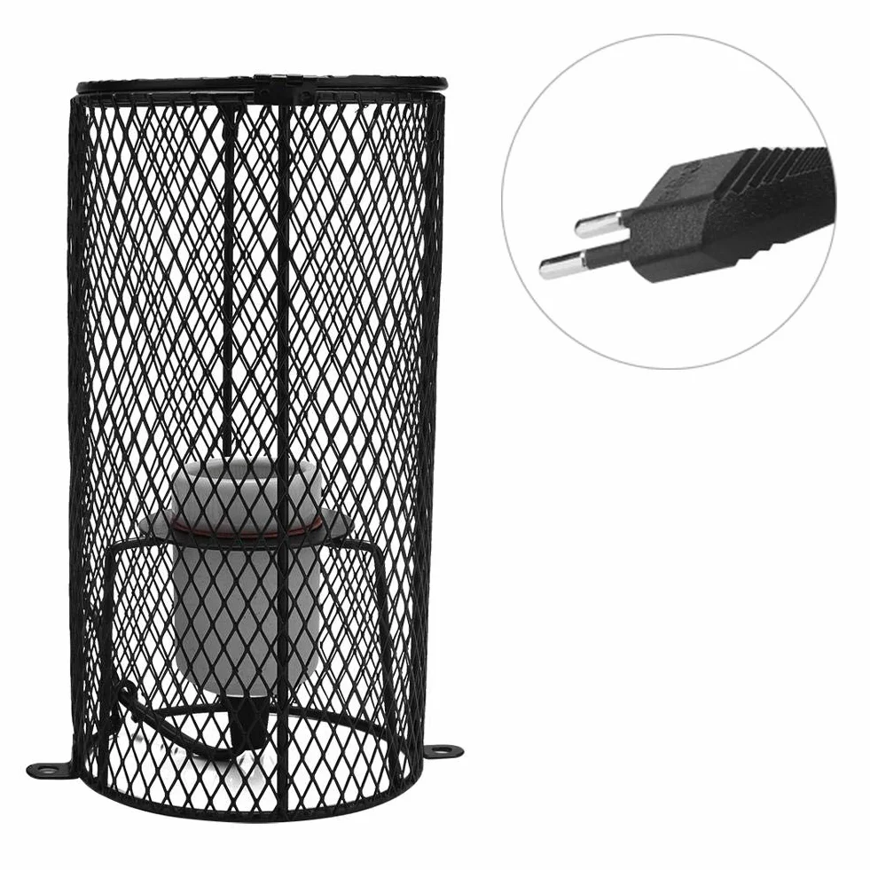 Lampa Grzewcza dla Gadów z Osłoną Ochronną, Ceramiczna Podstawa E27, do Terrarium