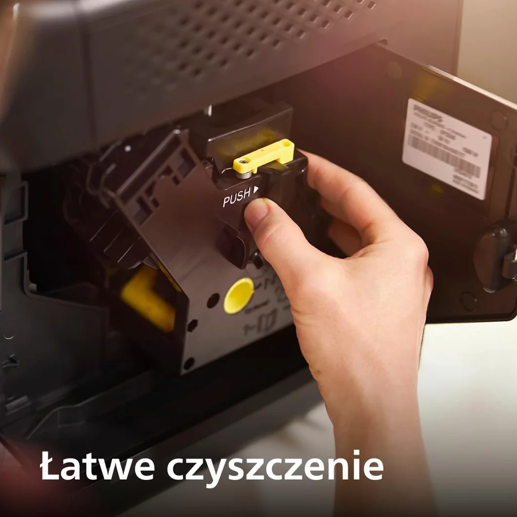 Philips 2200 Series Automatyczny ekspres do kawy - 2 rodzaje kawy, wyświetlacz dotykowy, klasyczny spieniacz do mleka, ceramiczny młynek, matowa czerń (EP2220/10)