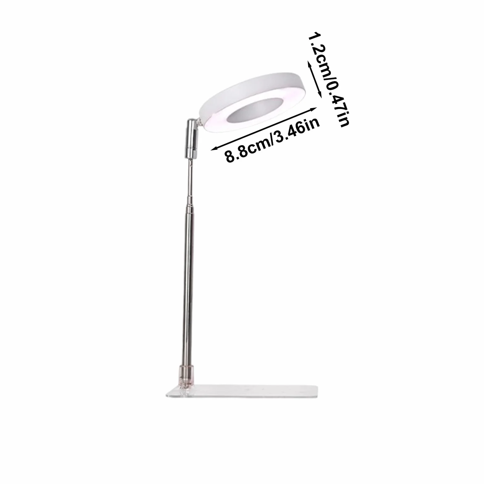 Plant Light, Dimmable LED Grow Lamp with Timer for Indoor Plants, 5W Hydroponics, Greenhouse, Flower Growth, Vegetable Farming, Bonsai Care, and Adjustable Brightness, 8.8x1.2cm