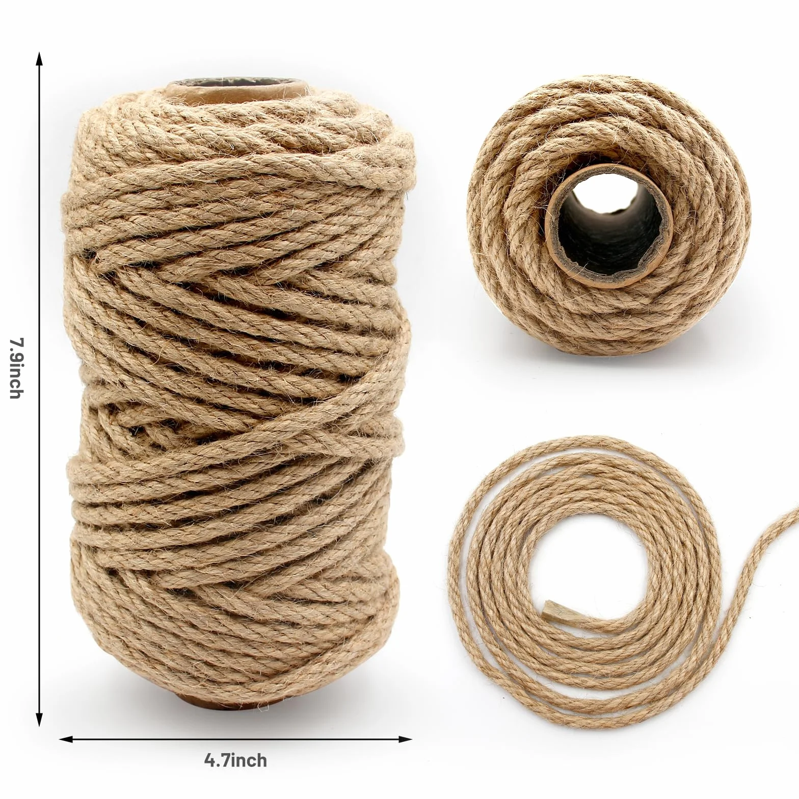 Lina sizalowa 6 mm x 50 m naturalna do drapaka zamiennik akcesoria