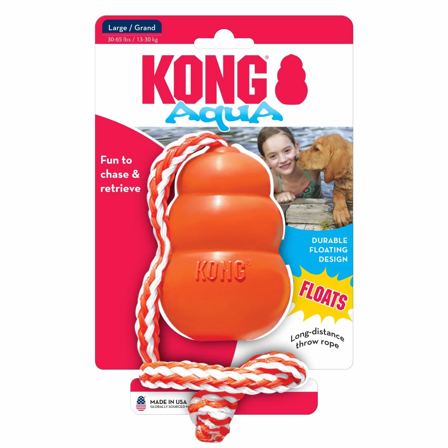 KONG - Aqua - pływająca zabawka do zabawy w wodzie - dla dużych psów