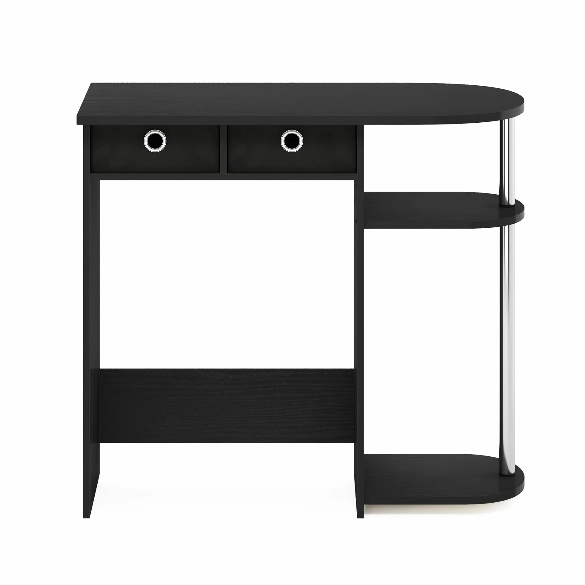 Furinno Laptop notebook biurko komputerowe, Americano/stal nierdzewna, 39,62 (gł.) x 80,01 (szer.) x 72,39 (wys.) cm