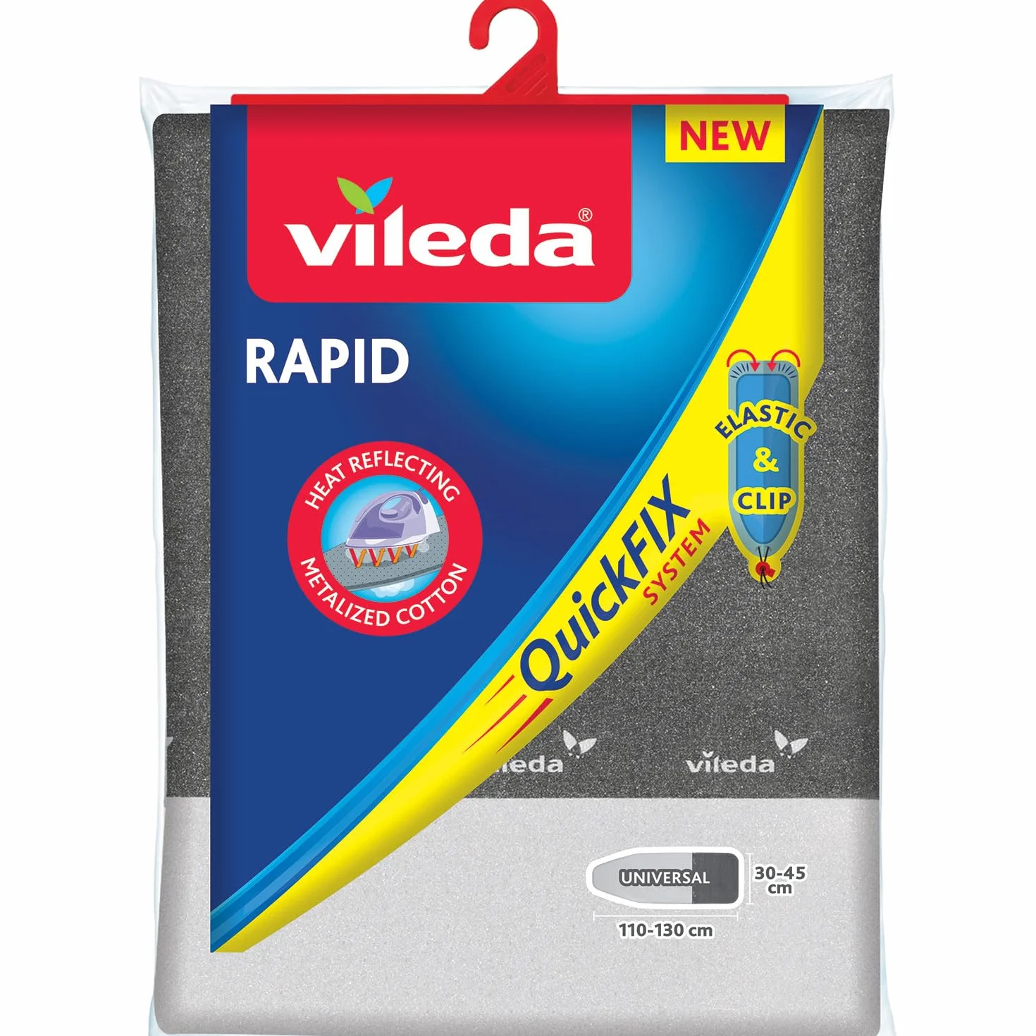 Vileda Pokrowiec na deskę do prasowania Premium 2in1 - odbija parę, skraca prasowanie