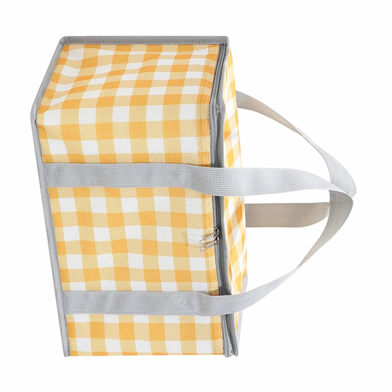 Torba piknikowa, kempingowy kosz na zakupy z uchwytem 35 x 20 x 20 cm / 13,8 x 7,9 x 7,9 cala izolowane torby wielokrotnego użytku kosz do przechowywania na plażę podróż podróż
