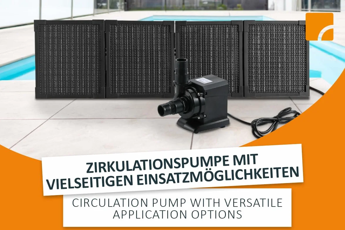 Steinbach Pompa cyrkulacyjna z panelem PV – 040613 – wydajność pompy 3000 l/h – do basenów o pojemności wody do 19 000 l – z dołączonym składanym panelem PV 30 W