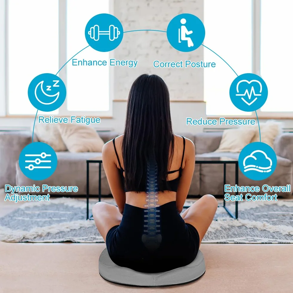 Poduszka do siedzenia, ortopedyczna, hemoroidy poduszka do siedzenia, ergonomiczna poduszka do siedzenia z pianki z pamięcią kształtu, do odciążenia podczas długiego siedzenia, pierścień do
