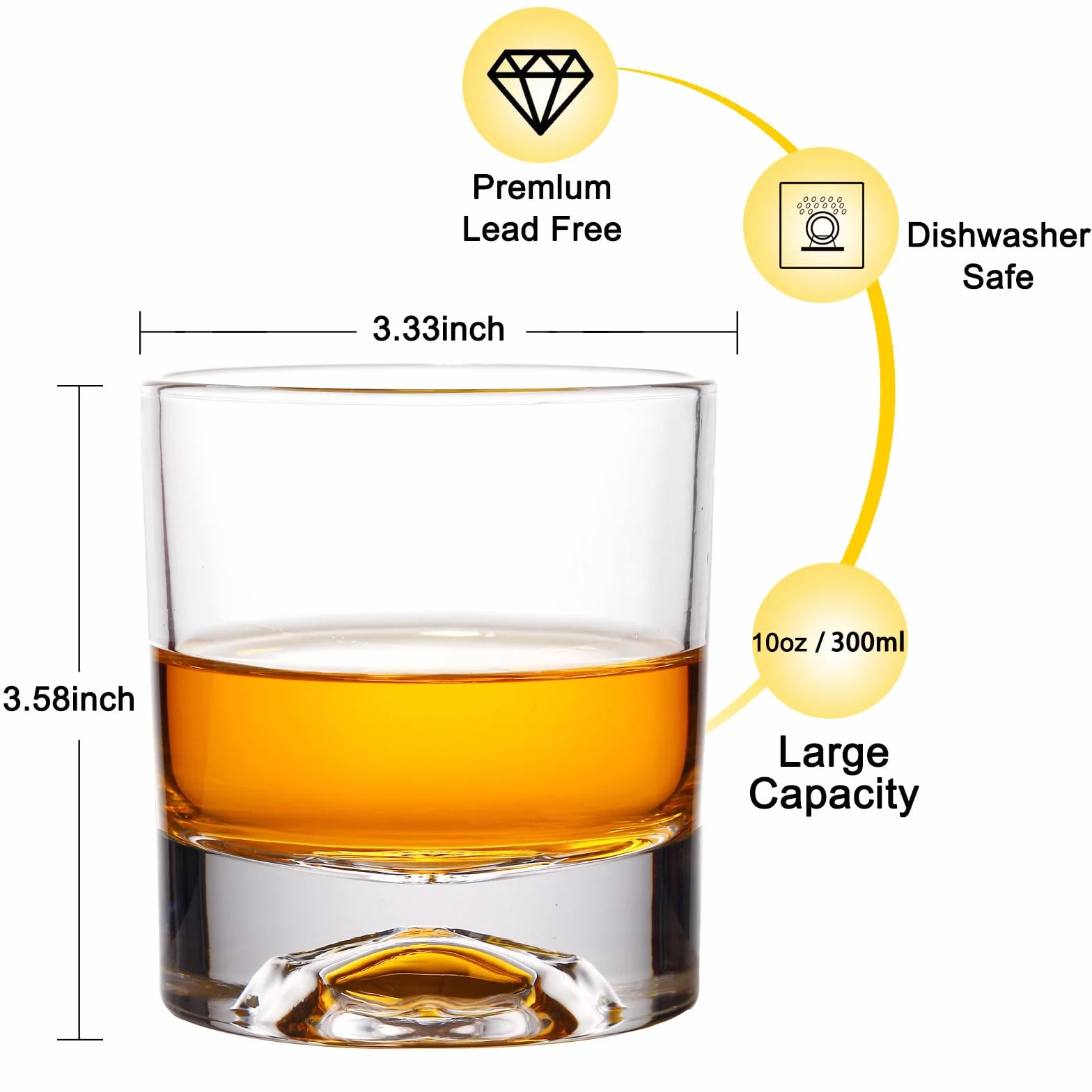 Zestaw 2 szklanek do whisky w kształcie czaszki, 300 ml, w pudełku prezentowym – idealne do whisky, rumu, koniaku, wódki. Prezent na Halloween, Boże Narodzenie, Święto Dziękczynienia dla mężczyzn.